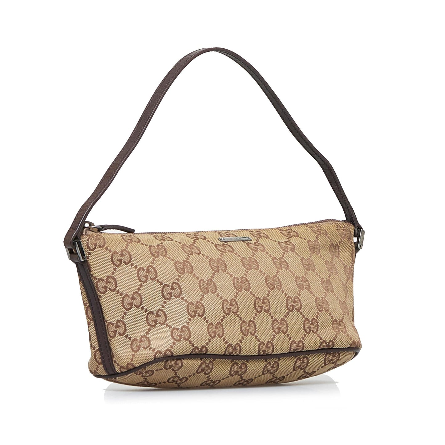 Gucci GG Boat SHG-TyaZM6 Canvas Calf Brown Handbag