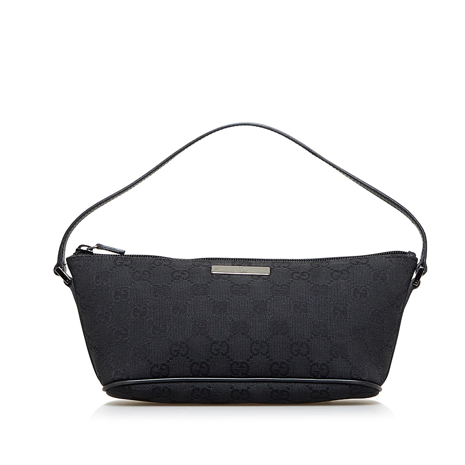 Gucci GG Boat SHG-OANoZH Canvas Black Handbag