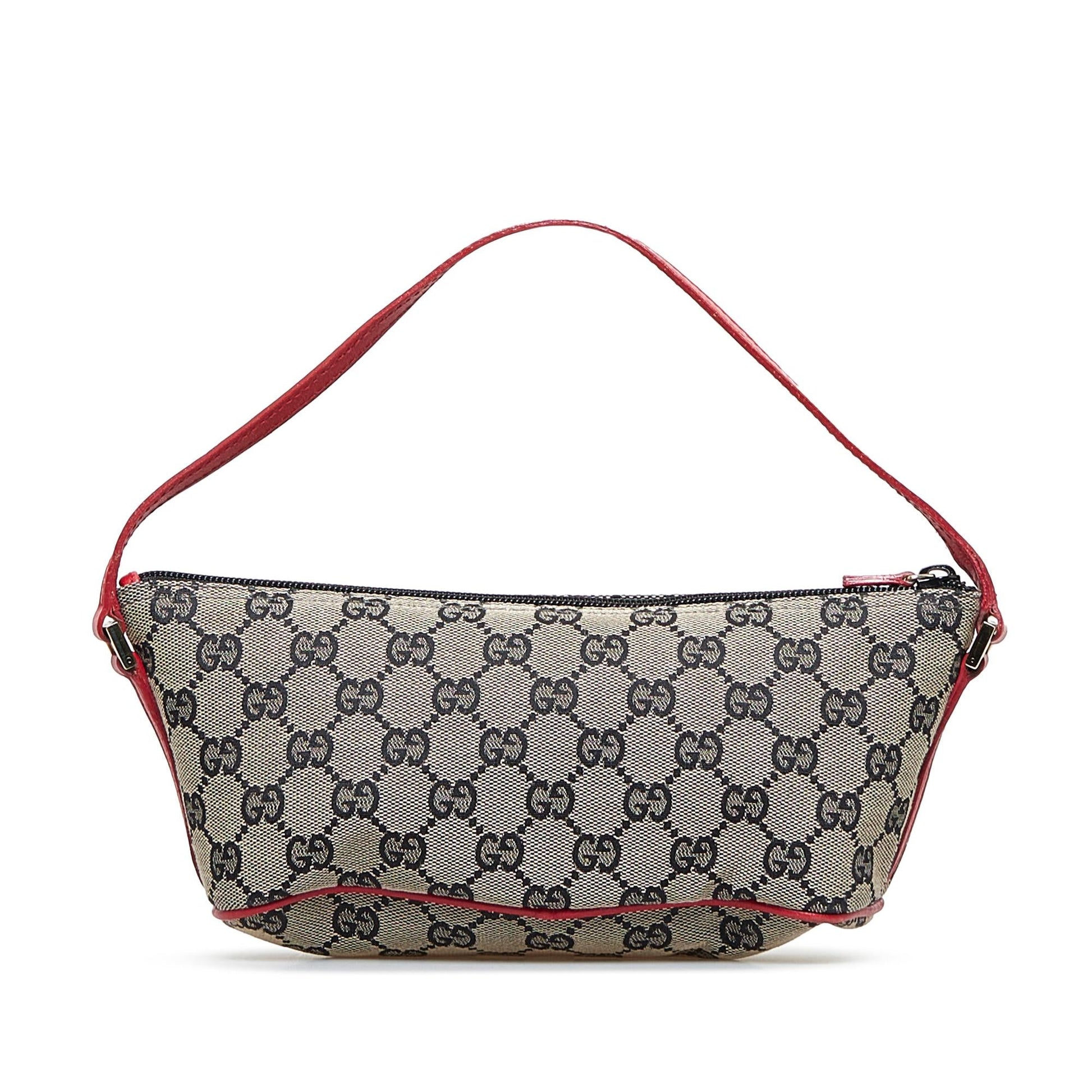 Gucci GG Boat SHG-8BH6CG Canvas Grey Handbag