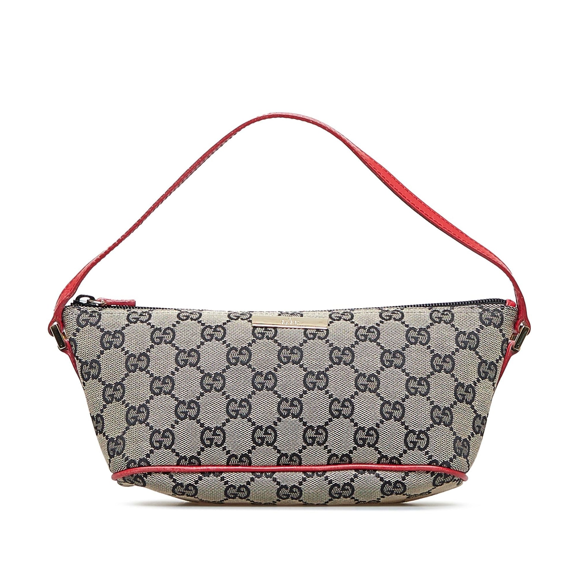 Gucci GG Boat SHG-8BH6CG Canvas Grey Handbag