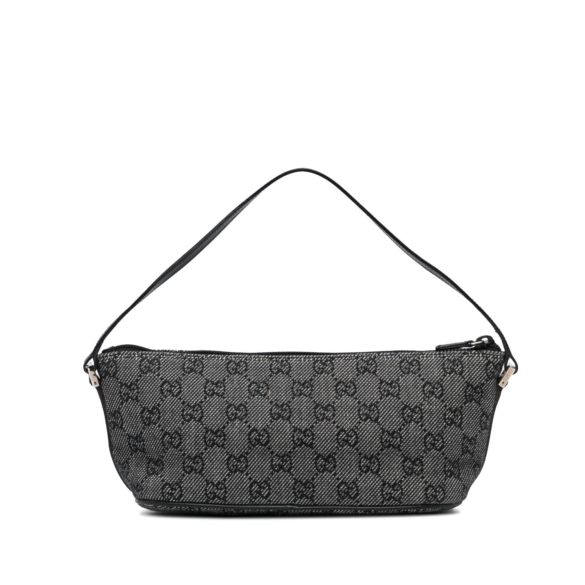 Gucci GG Boat SHG-RVglNf Canvas Calf Grey Handbag