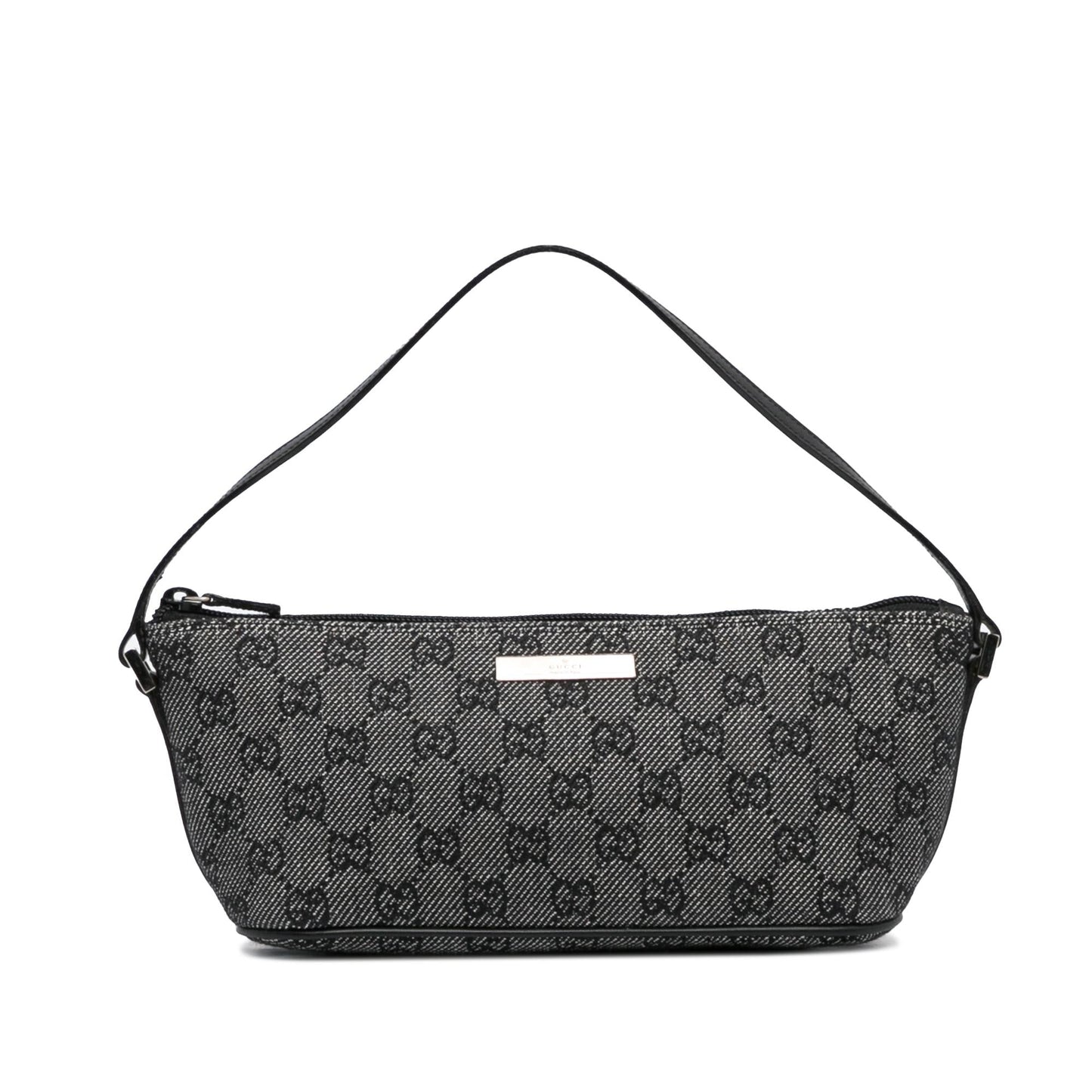 Gucci GG Boat SHG-RVglNf Canvas Calf Grey Handbag