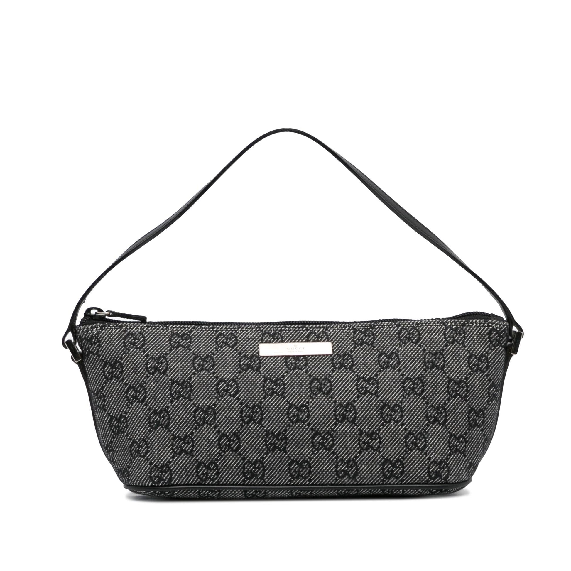 Gucci GG Boat SHG-RVglNf Canvas Calf Grey Handbag