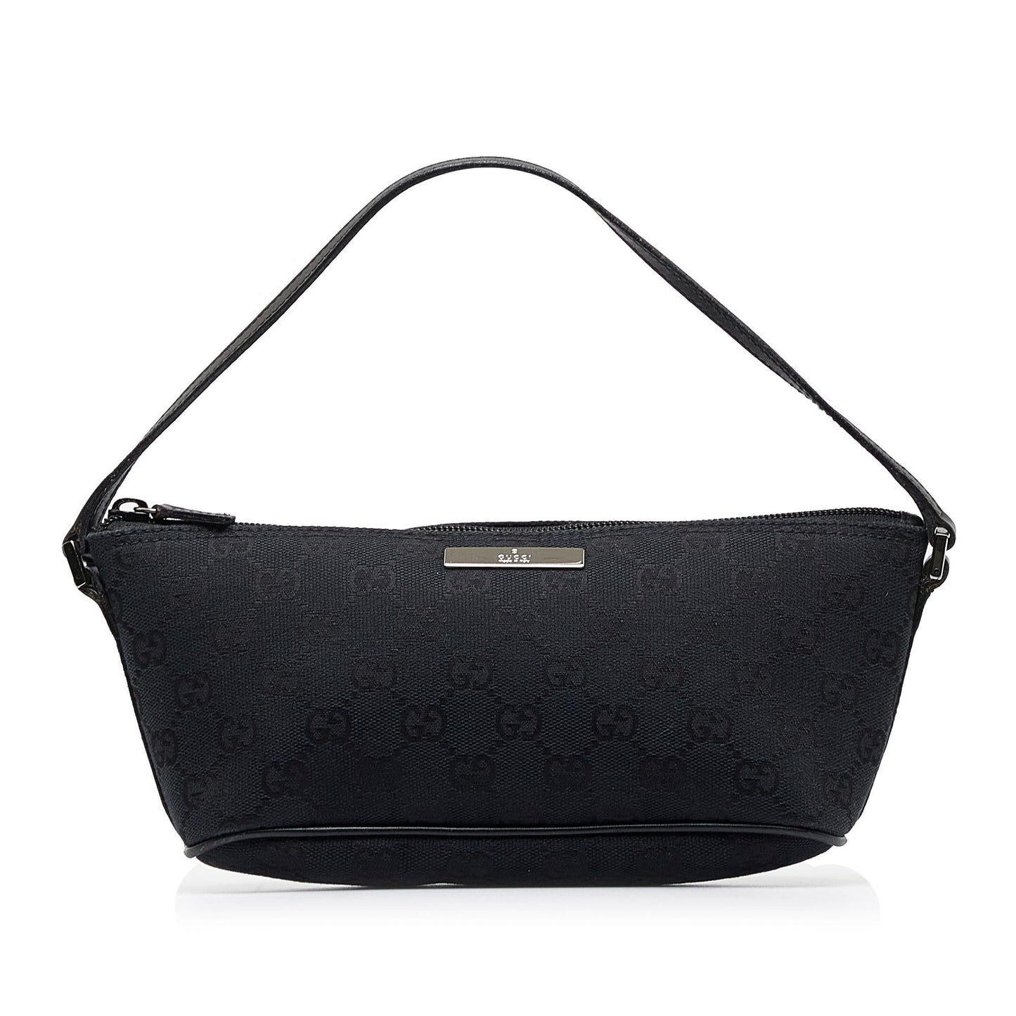 Gucci GG Boat SHG-f1ySfg Canvas Calf Black Handbag
