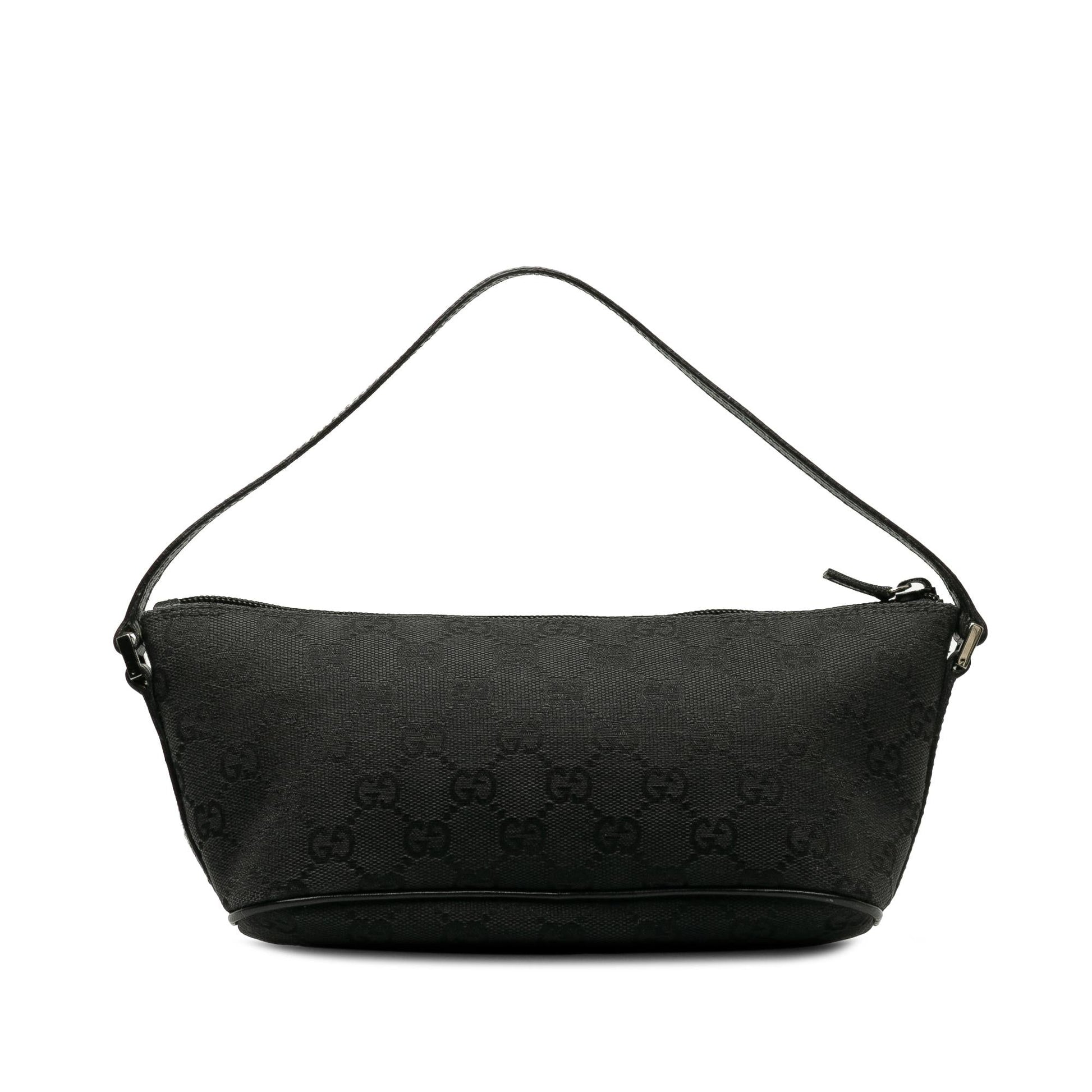 Gucci GG Boat SHG-4asGJB Canvas Black Handbag