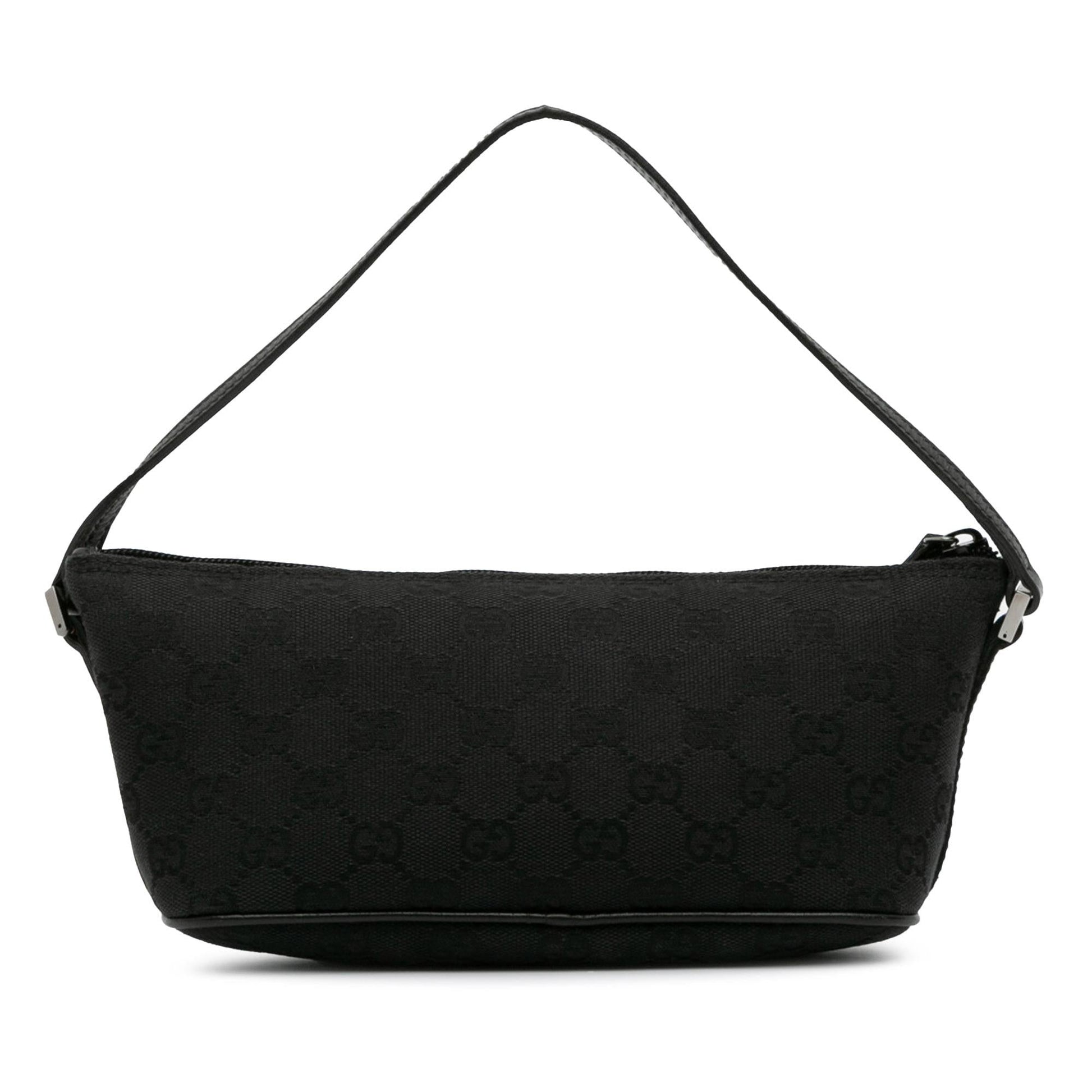 Gucci GG Boat SHG-ueDYmd Canvas Black Shoulder Bag