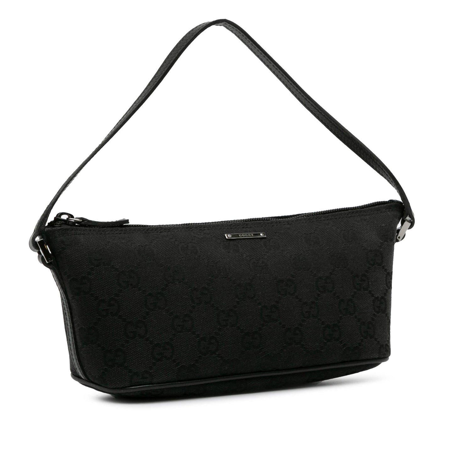 Gucci GG Boat SHG-ueDYmd Canvas Black Shoulder Bag