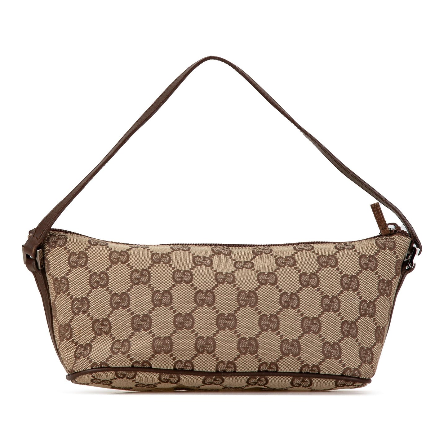 Gucci GG Boat SHG-rBBcns Canvas Calf Brown Shoulder Bag