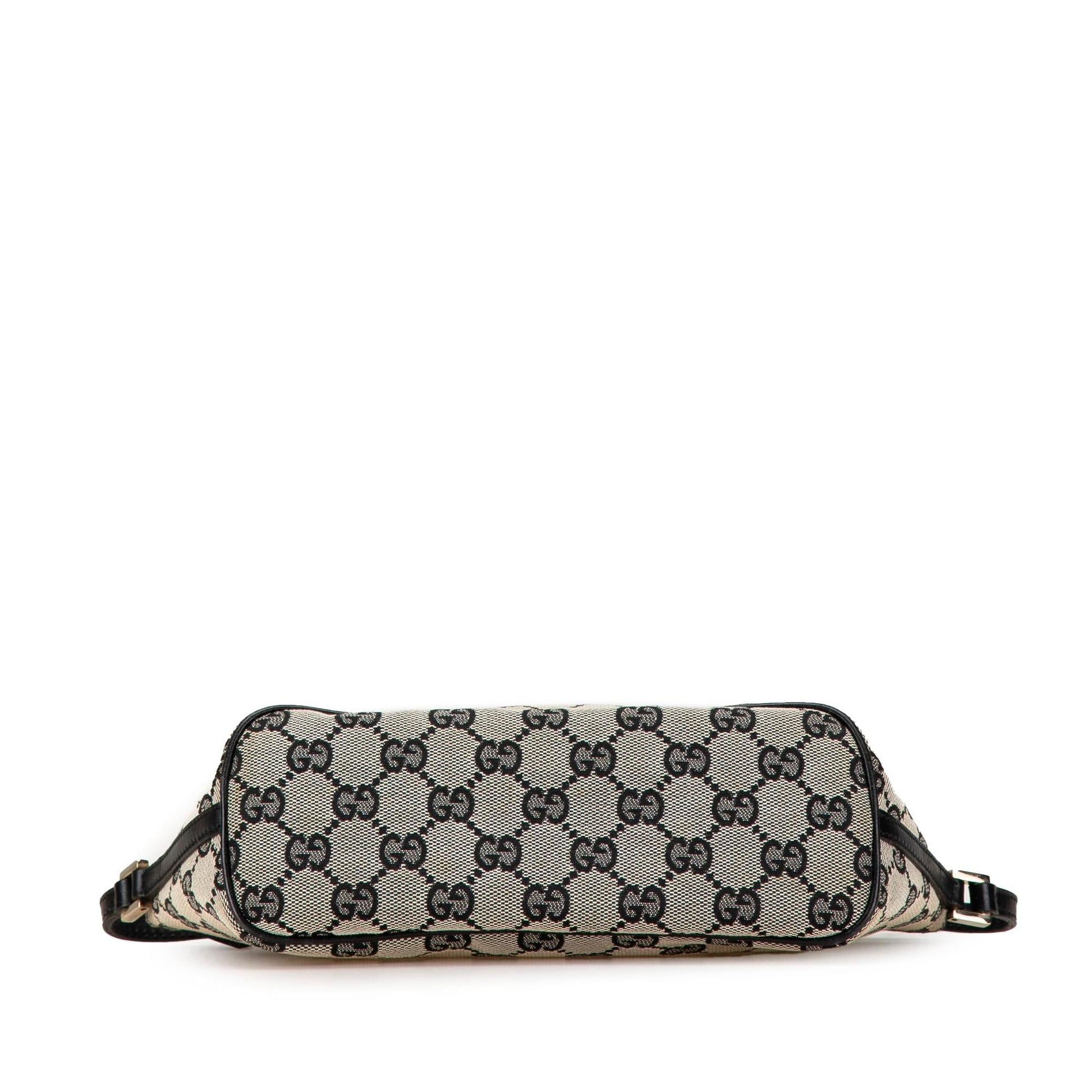 Gucci GG Boat SHG-1Wof6N Canvas Calf Grey Shoulder Bag