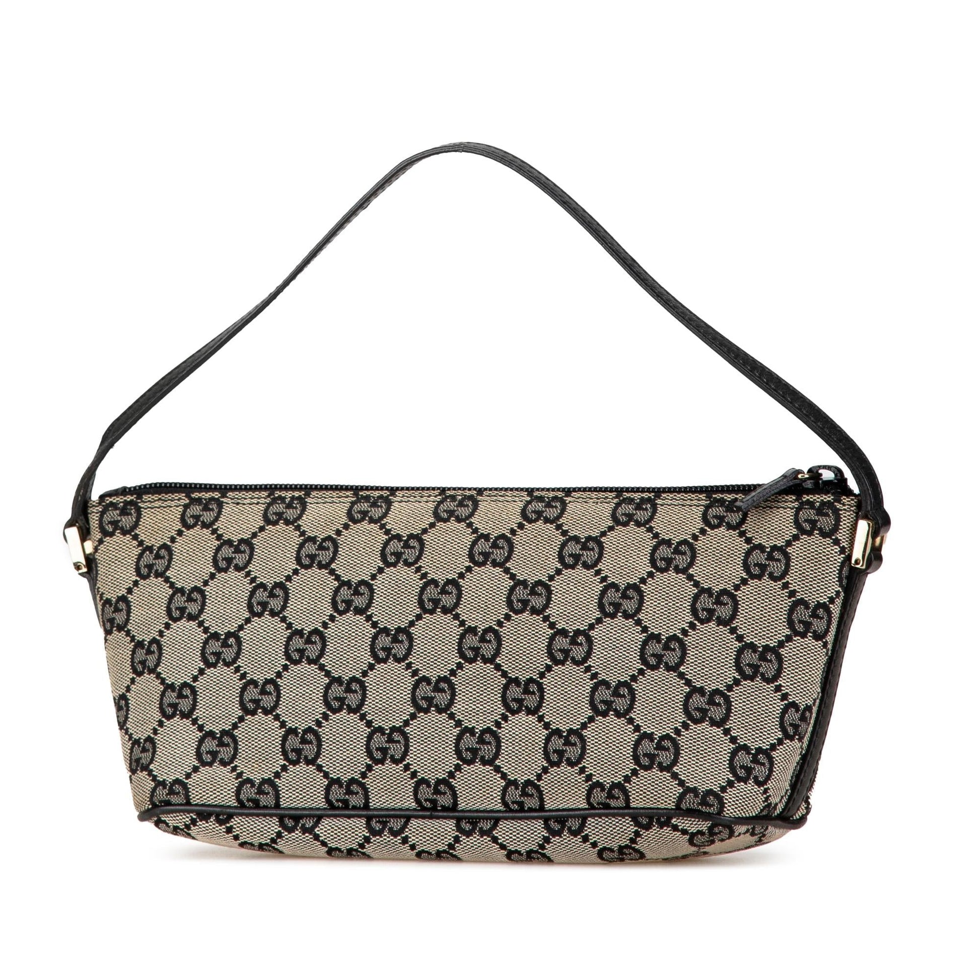 Gucci GG Boat SHG-1Wof6N Canvas Calf Grey Shoulder Bag