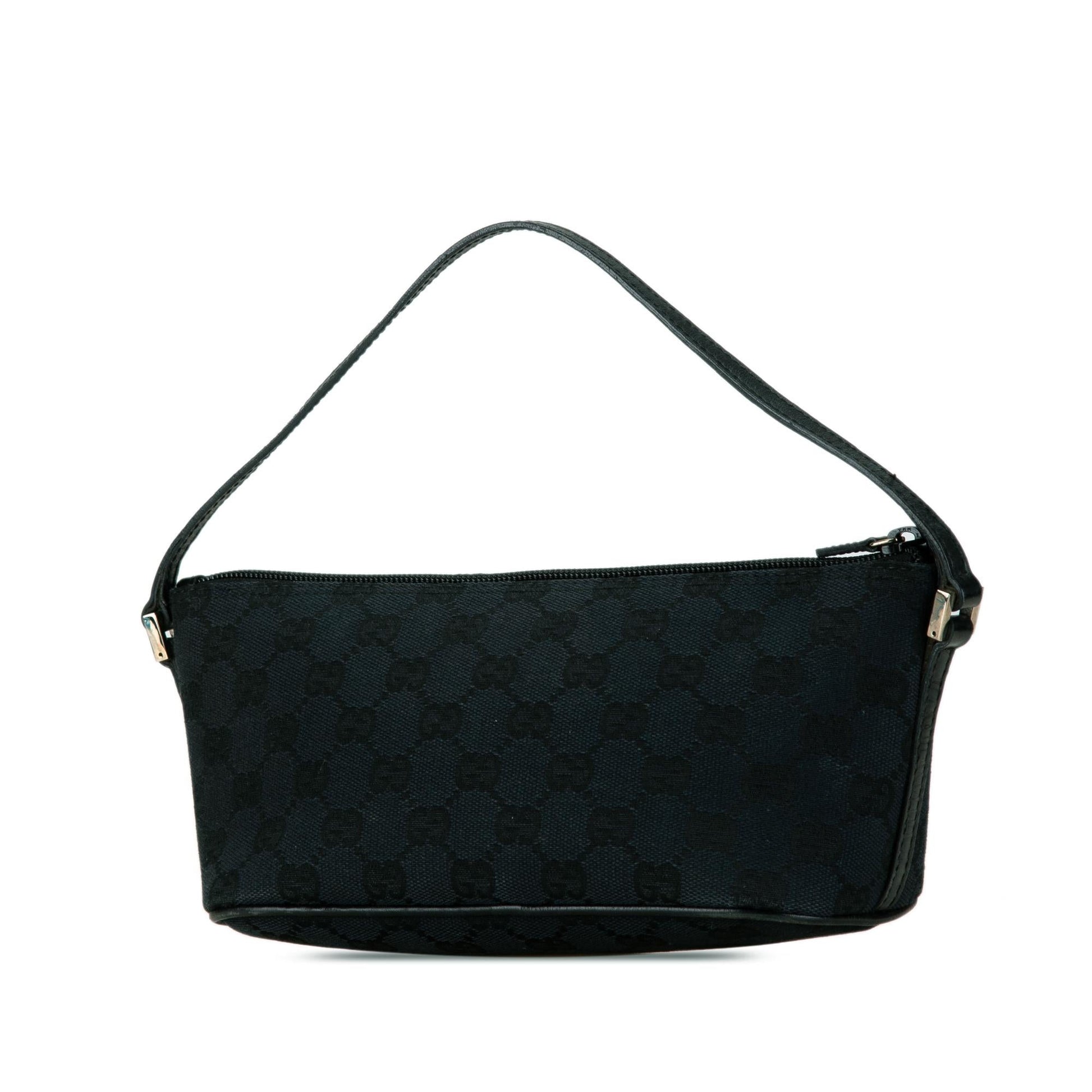 Gucci GG Boat SHG-pkn7sB Canvas Calf Blue Shoulder Bag
