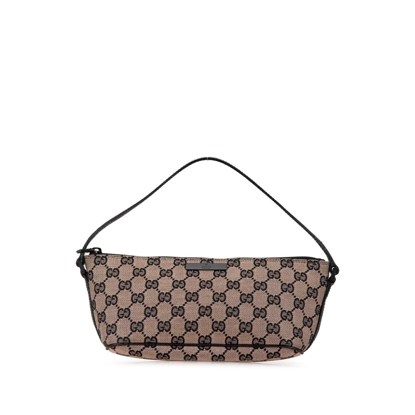 Gucci GG Boat SHG-KthoJm Canvas Calf Brown Shoulder Bag