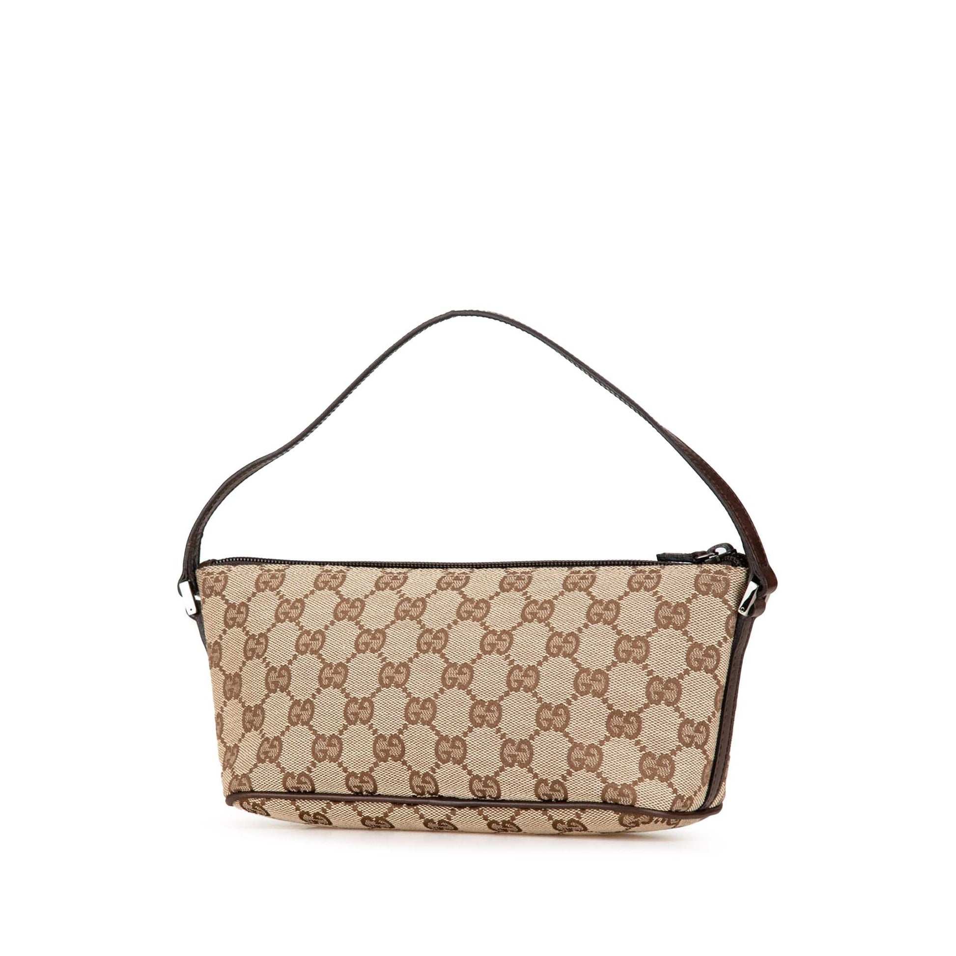 Gucci GG Boat SHG-8oE6LM Canvas Brown Shoulder Bag