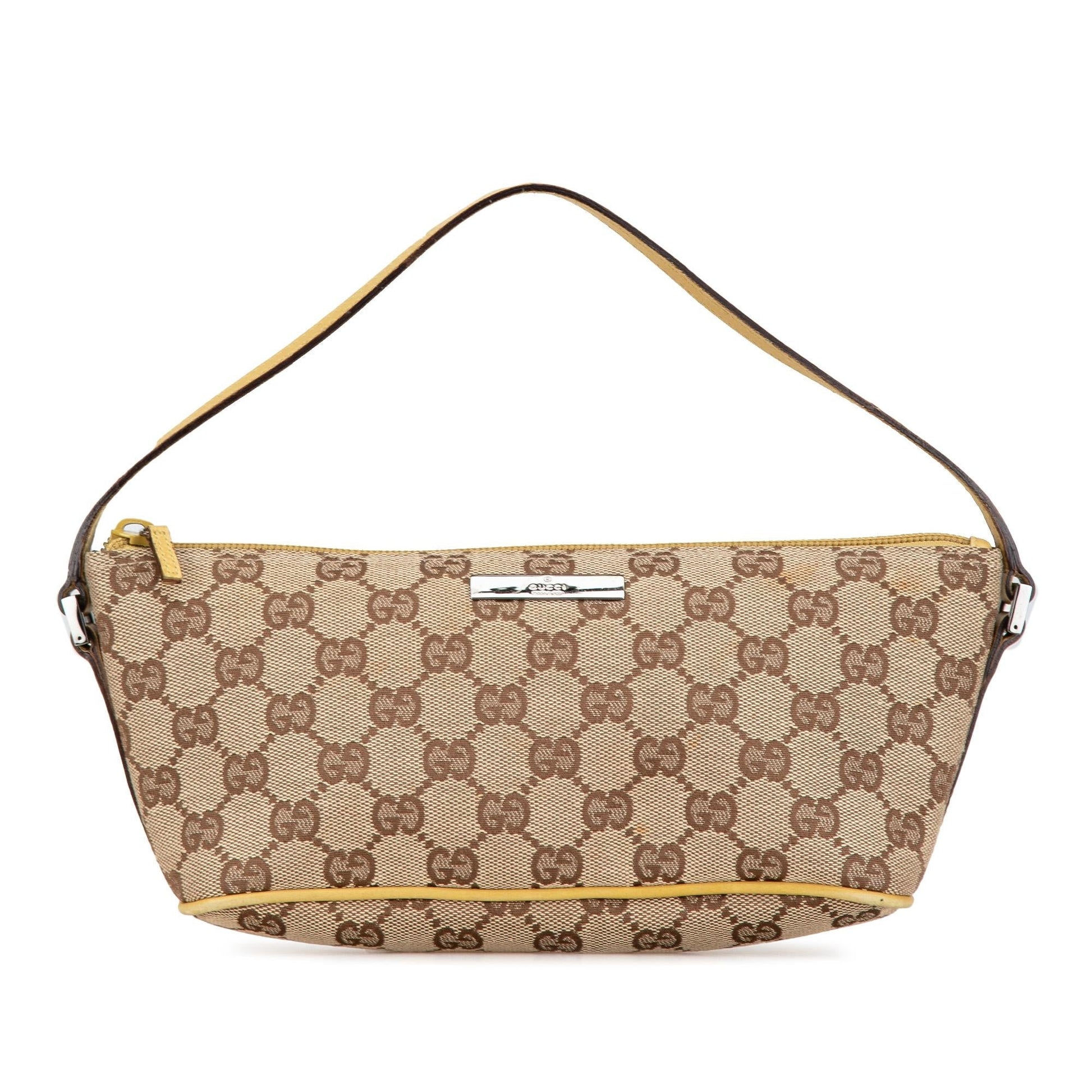 Gucci GG Boat SHG-dm3Oib Canvas Brown Shoulder Bag
