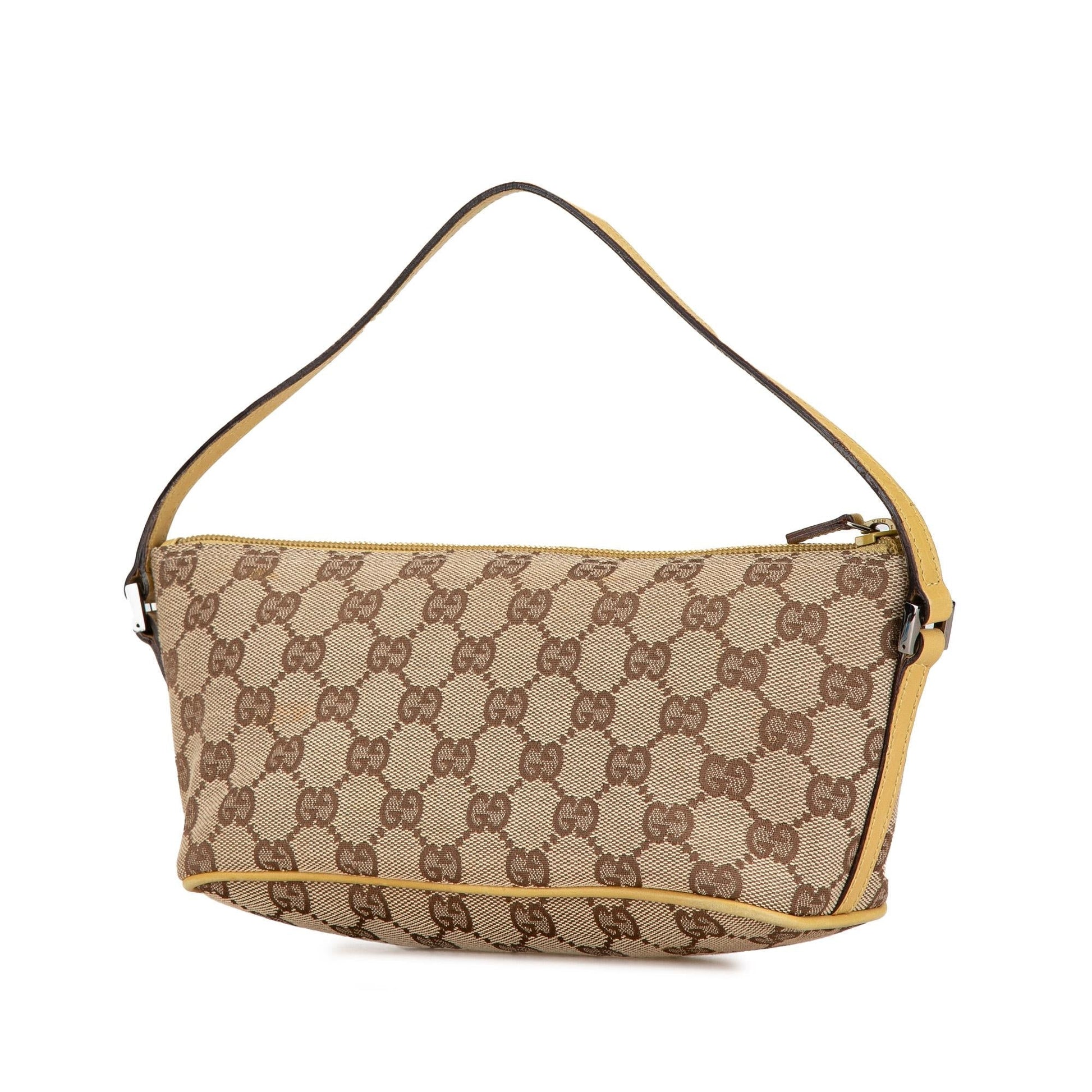 Gucci GG Boat SHG-dm3Oib Canvas Brown Shoulder Bag