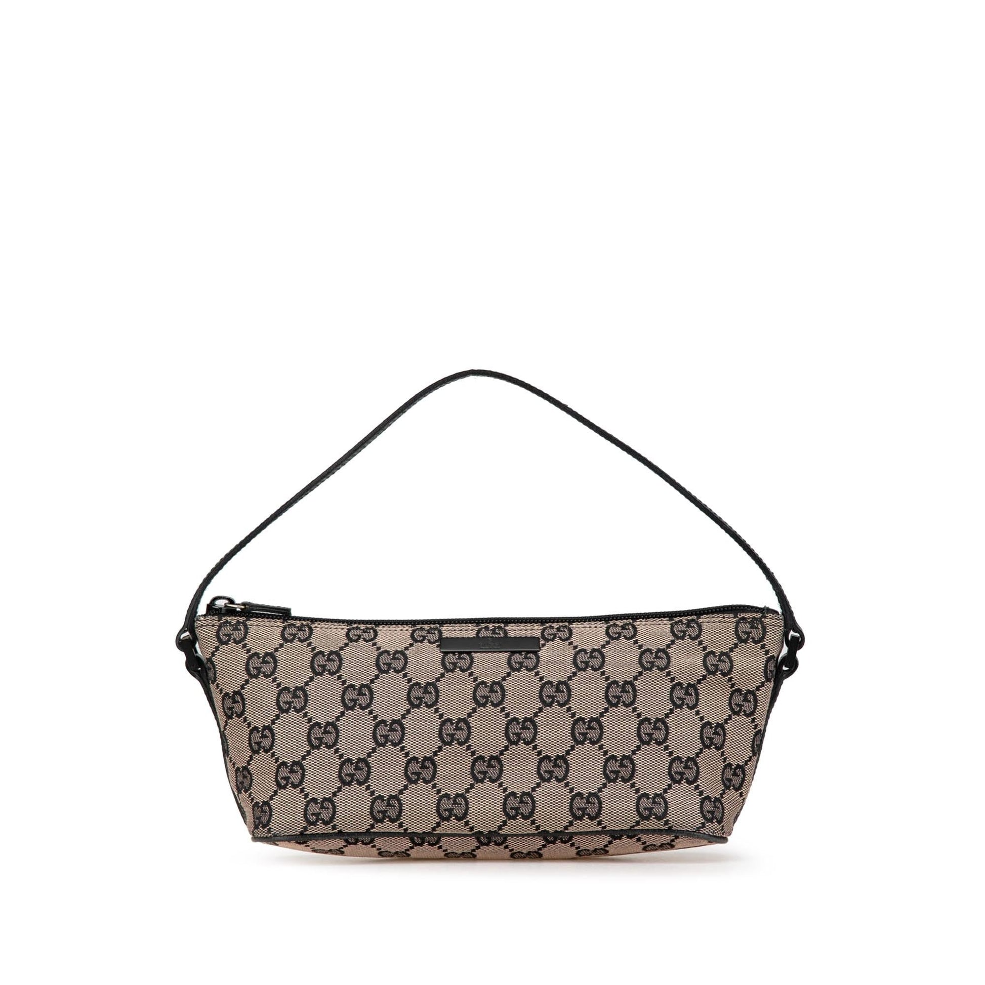 Gucci GG Boat Canvas Grey Shoulder Bag