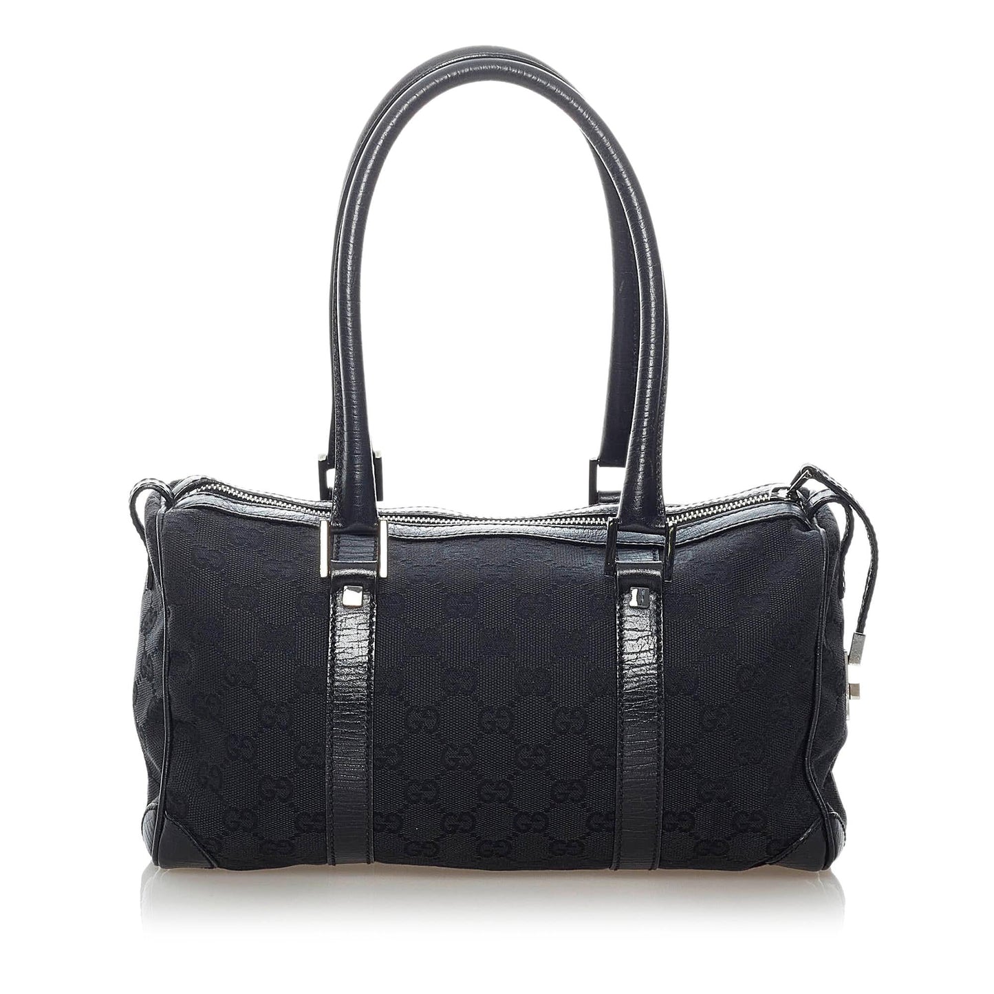 Gucci GG Boston SHG Canvas Black Satchel Bag 4
