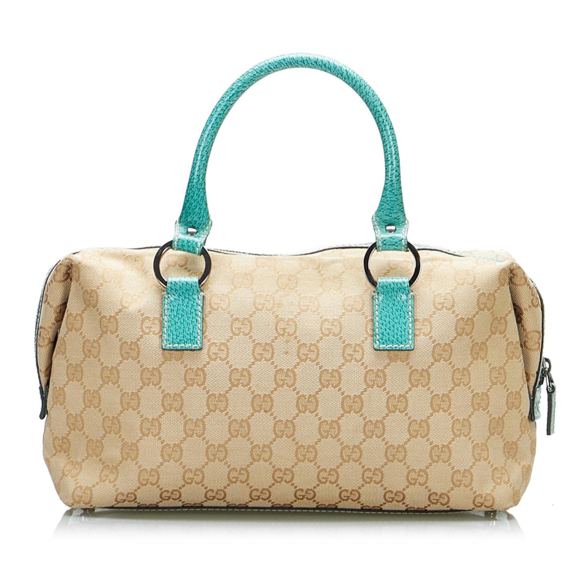 Gucci GG Boston SHG-sMTQ2e Canvas Brown Satchel Bag