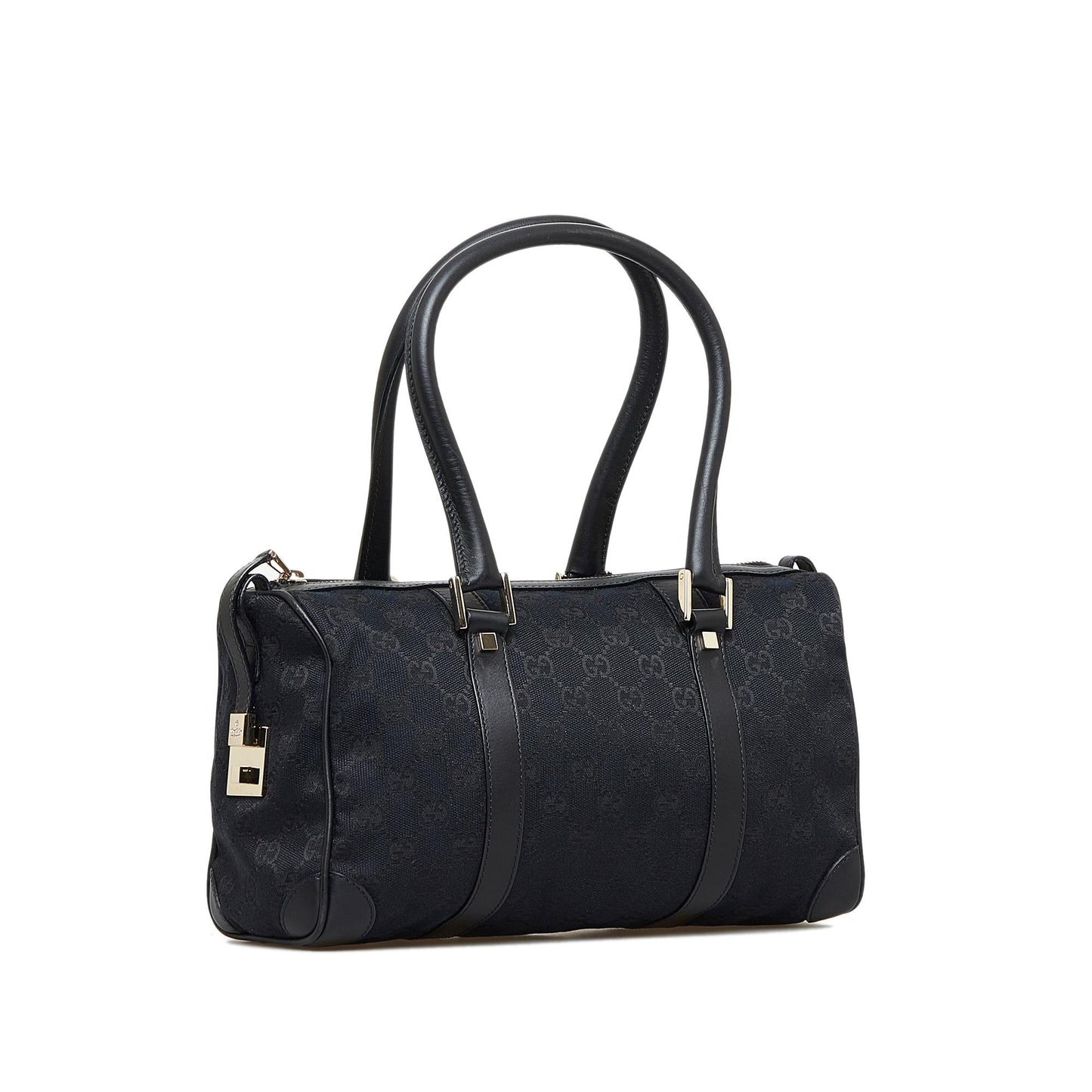 Gucci GG Boston SHG-30ciAF Canvas Black Satchel Bag