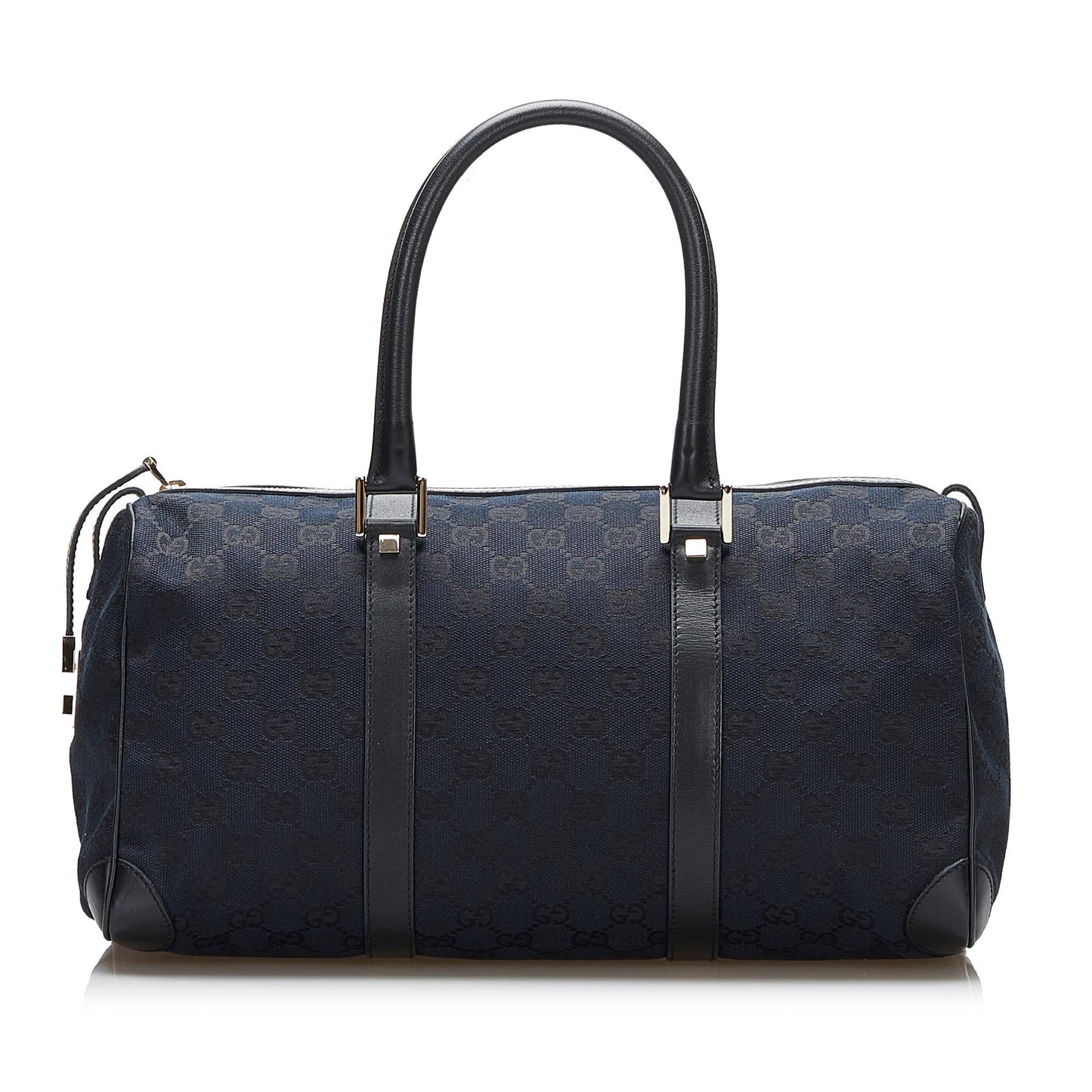 Gucci GG Boston SHG-BC1wPY Canvas Black Satchel Bag