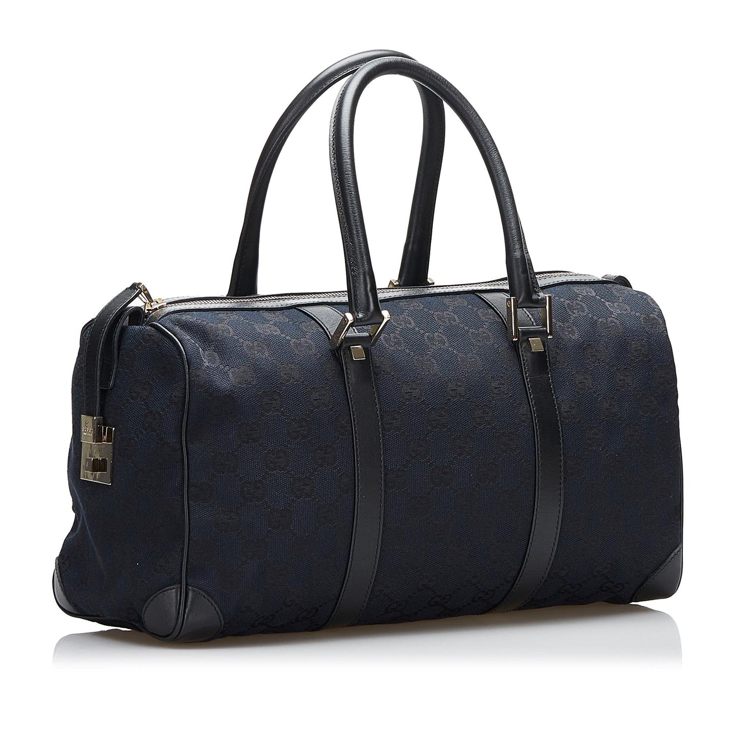 Gucci GG Boston SHG-BC1wPY Canvas Black Satchel Bag