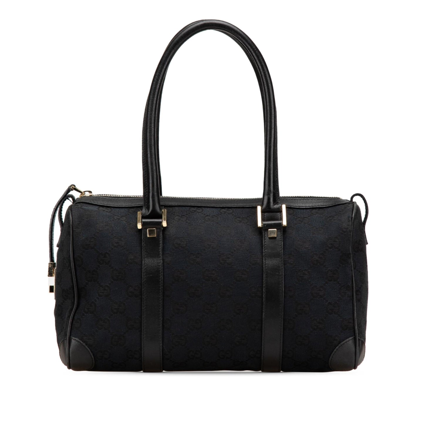 Gucci GG Boston Canvas Blue Satchel Bag