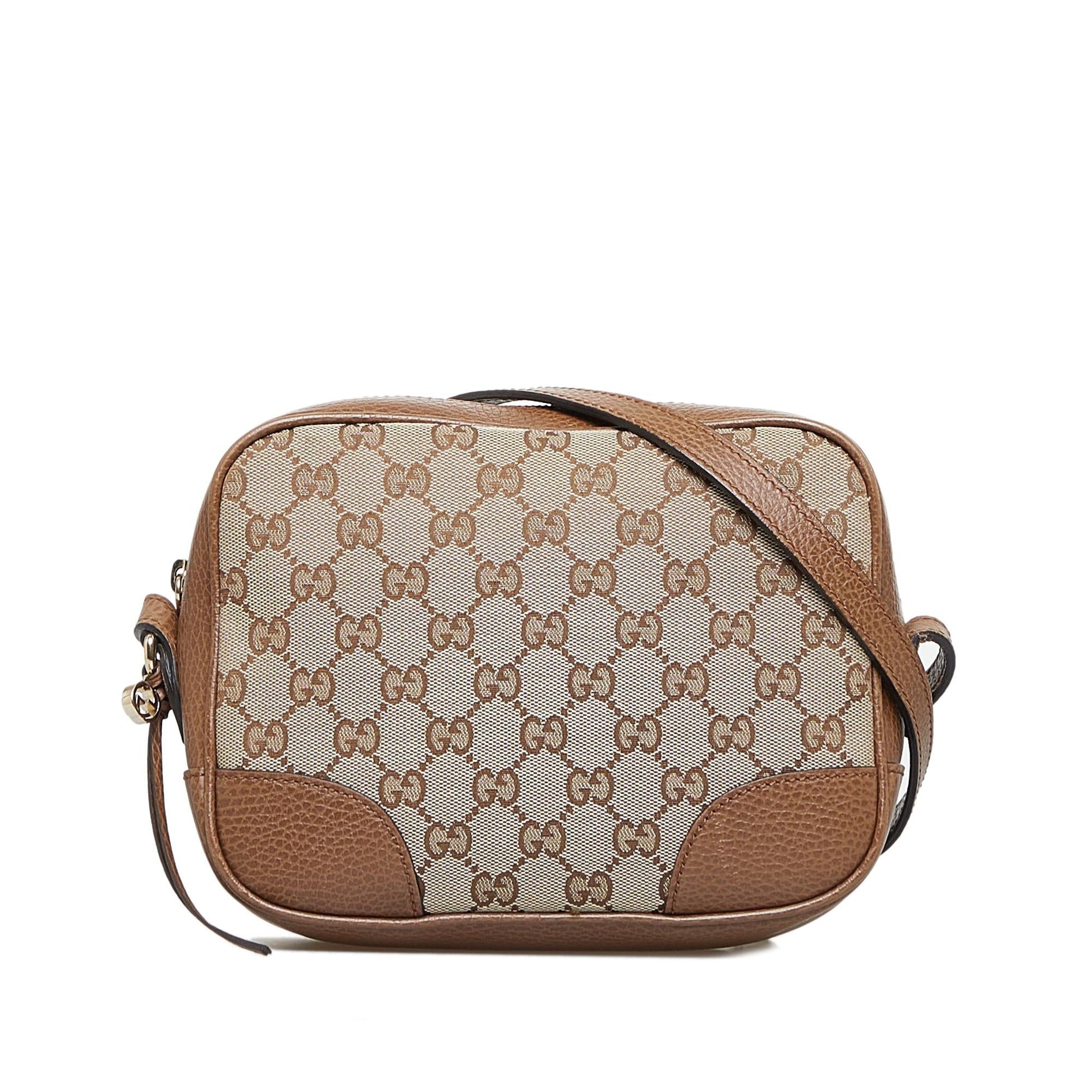Gucci GG Bree SHG-JiR4i2 Canvas Calf Brown Crossbody Bag
