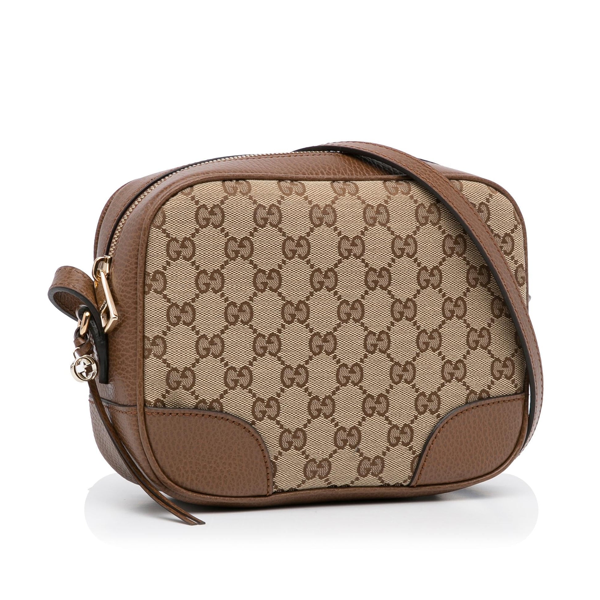 Gucci GG Bree SHG-zogHhj Canvas Calf Brown Crossbody Bag