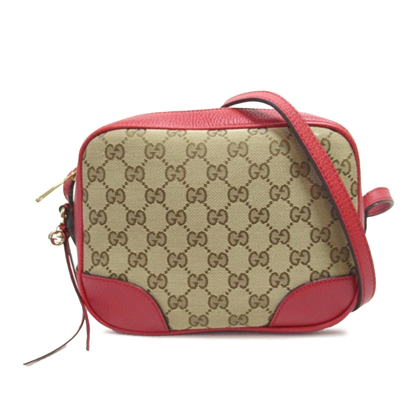 Gucci GG Bree SHG-e1T180 Canvas Calf Brown Red Crossbody Bag