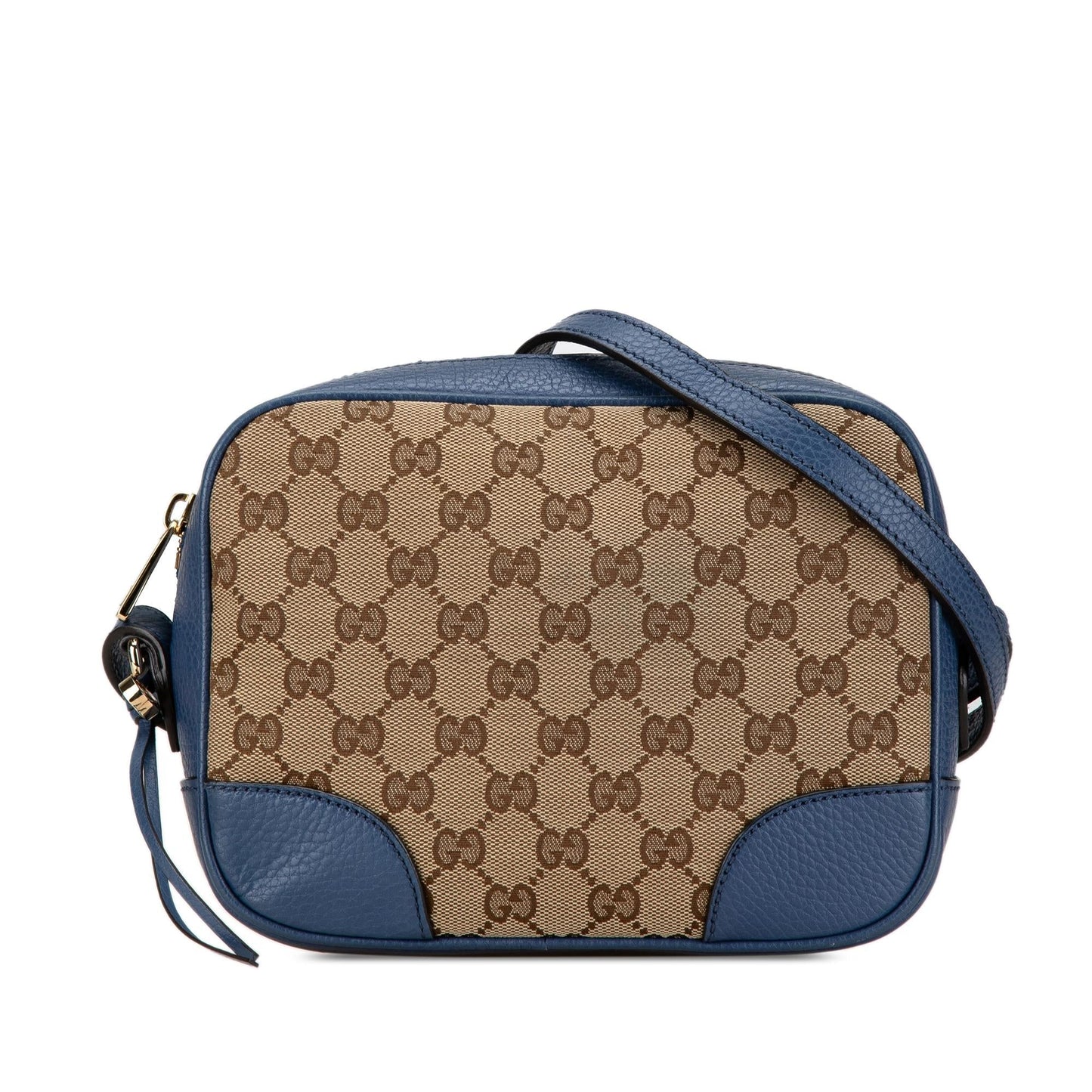 Gucci GG Bree SHG-7cQ2MN Canvas Calf Brown Blue Crossbody Bag