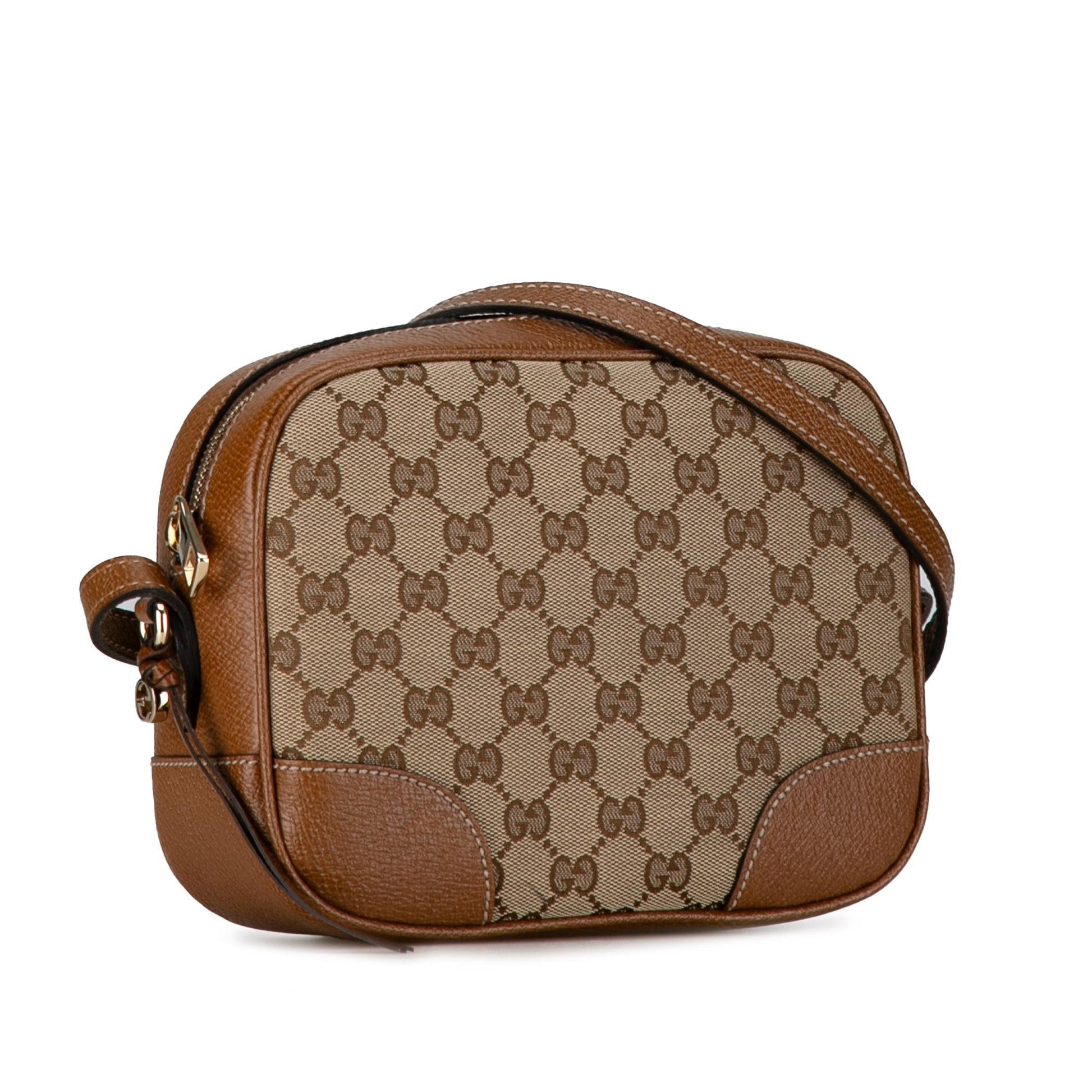 Gucci GG Bree SHG-tbpSh1 Canvas Calf Brown Crossbody Bag