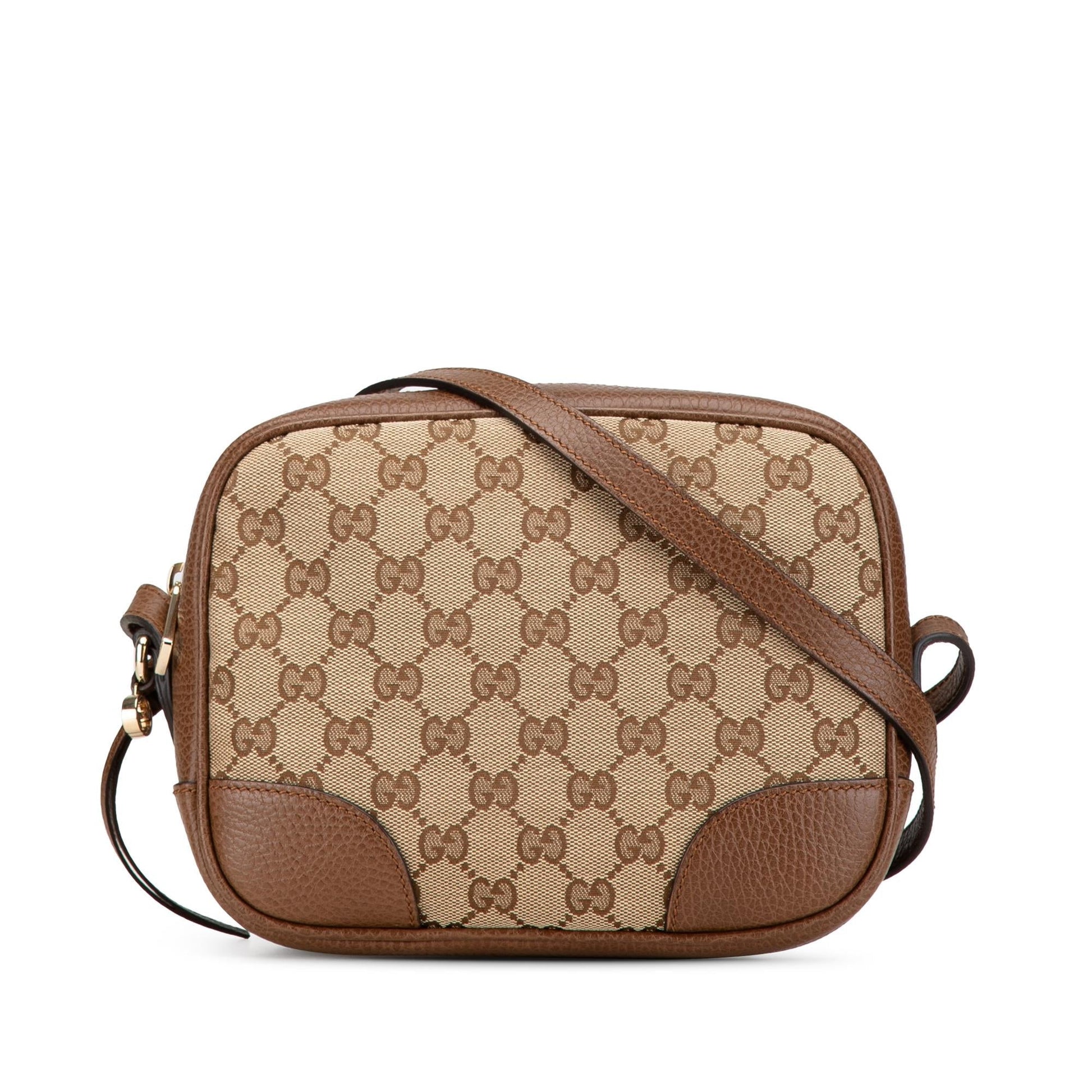 Gucci GG Bree SHG-iAyoBP Canvas Calf Brown Crossbody Bag