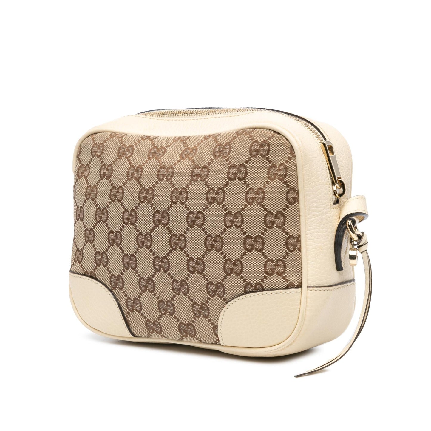 Gucci GG Bree Canvas Calf White Brown Crossbody Bag Bree Crossbody