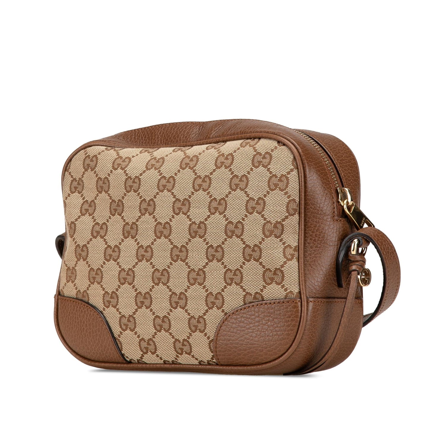 Gucci GG Bree Canvas Calf Brown Crossbody Bag