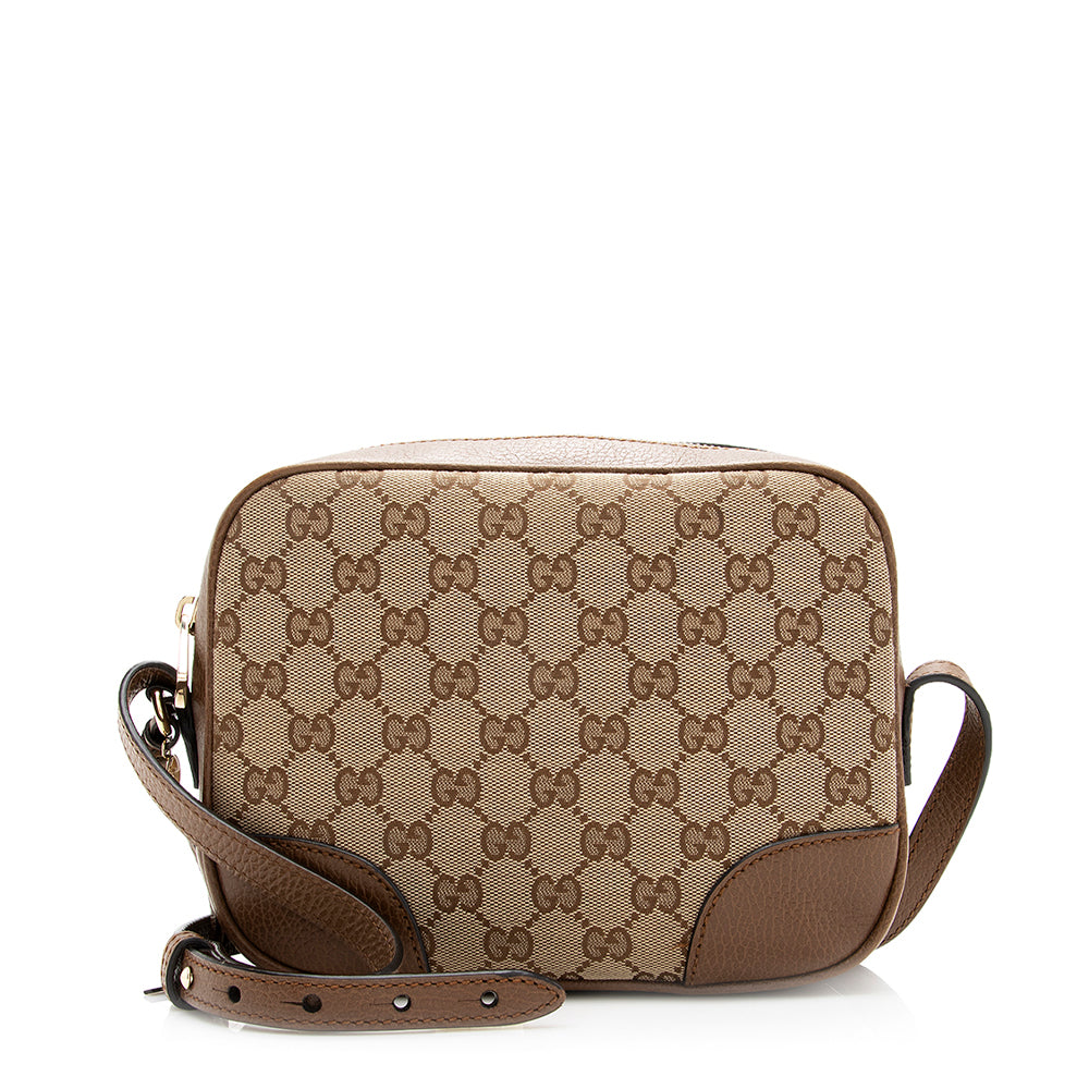 Gucci GG Bree Messenger SHF-JmL6zI Leather Canvas Brown Beige Shoulder Bag