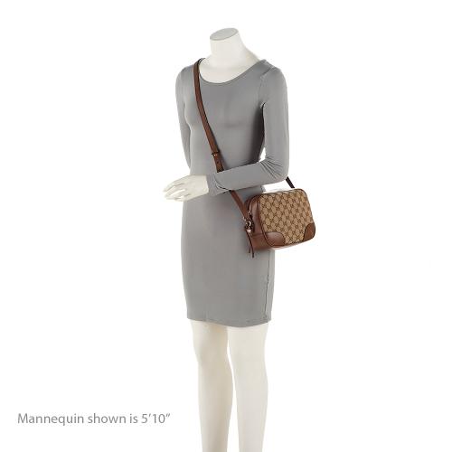 Gucci GG Bree Messenger SHF-JmL6zI Leather Canvas Brown Beige Shoulder Bag