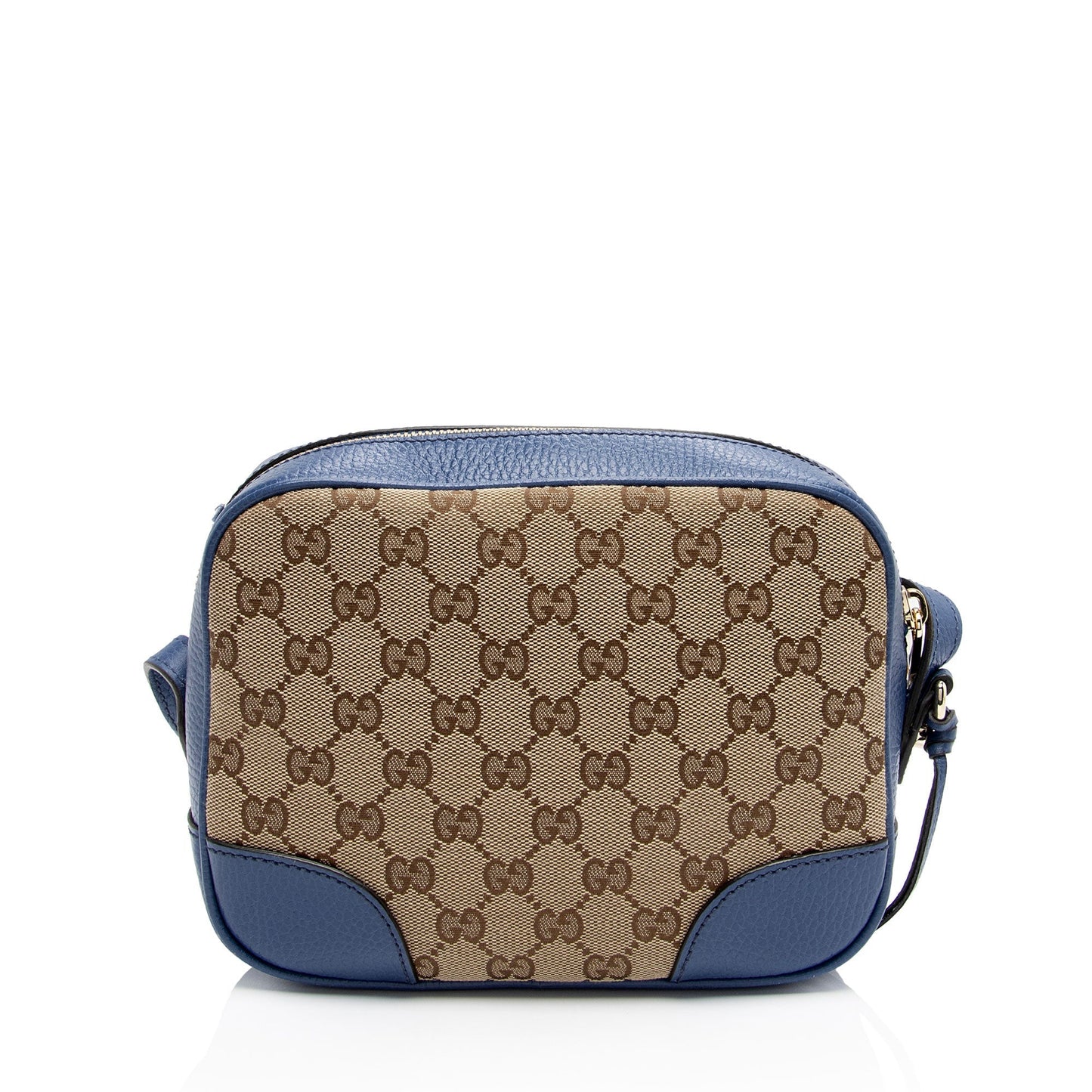 Gucci GG Bree Messenger SHF-D3ynGR Leather Canvas Beige Blue Shoulder Bag
