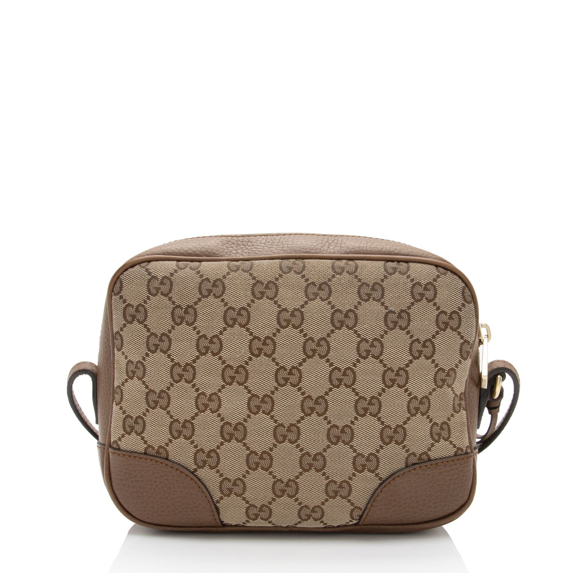Gucci GG Bree Messenger SHF-bpKZHI Leather Canvas Brown Beige Shoulder Bag