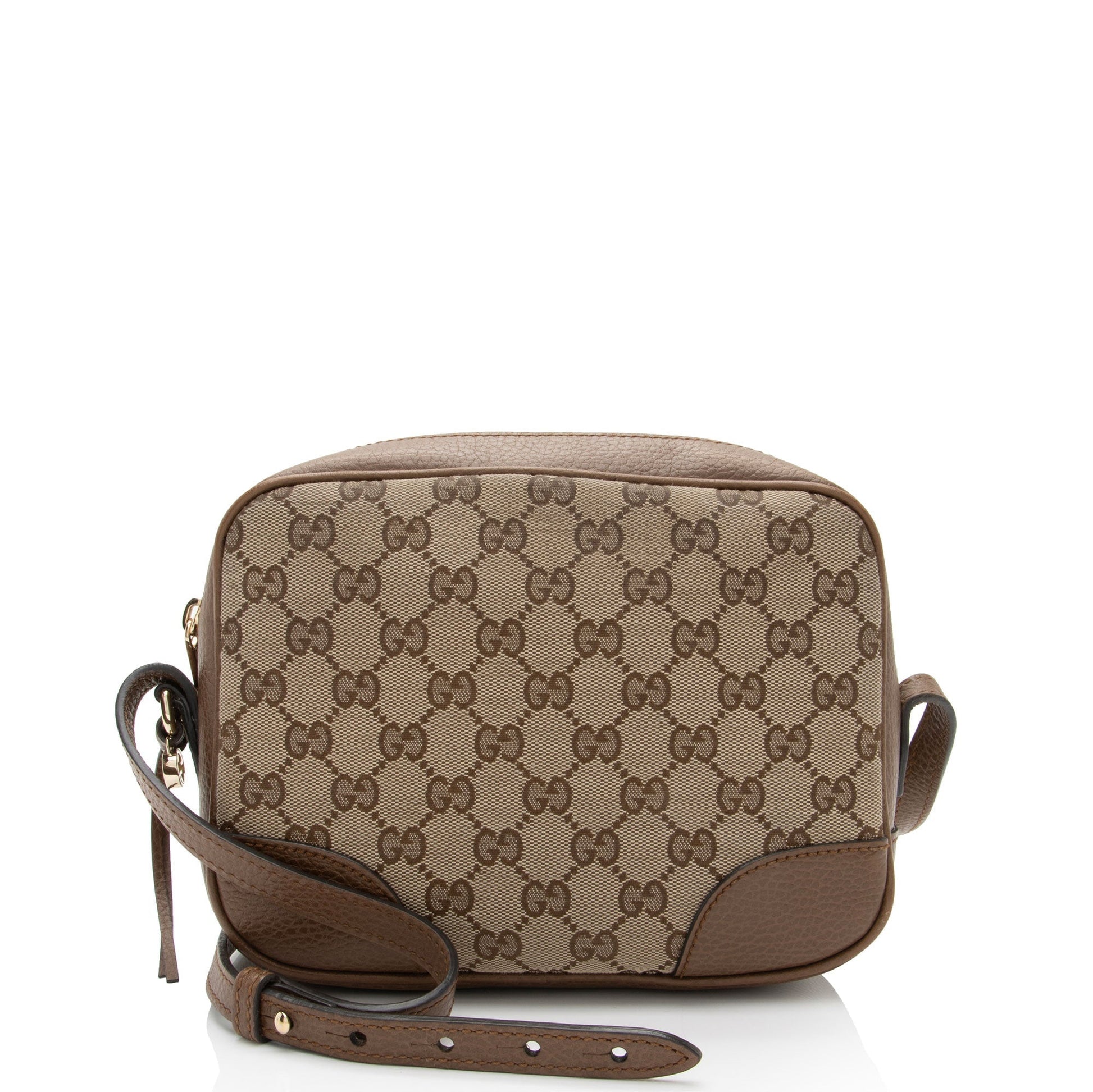 Gucci GG Bree Messenger SHF-bpKZHI Leather Canvas Brown Beige Shoulder Bag