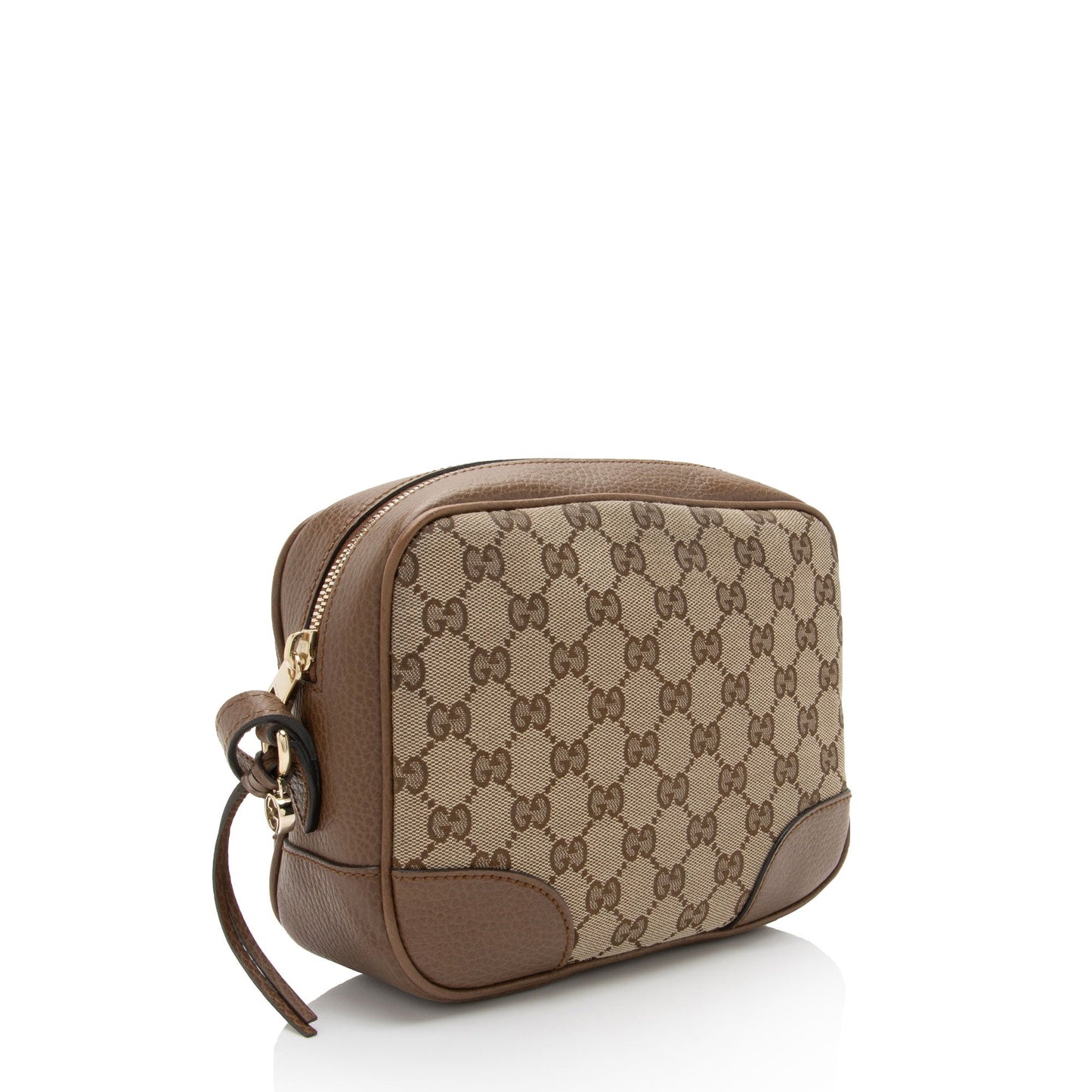 Gucci GG Bree Messenger SHF-bpKZHI Leather Canvas Brown Beige Shoulder Bag