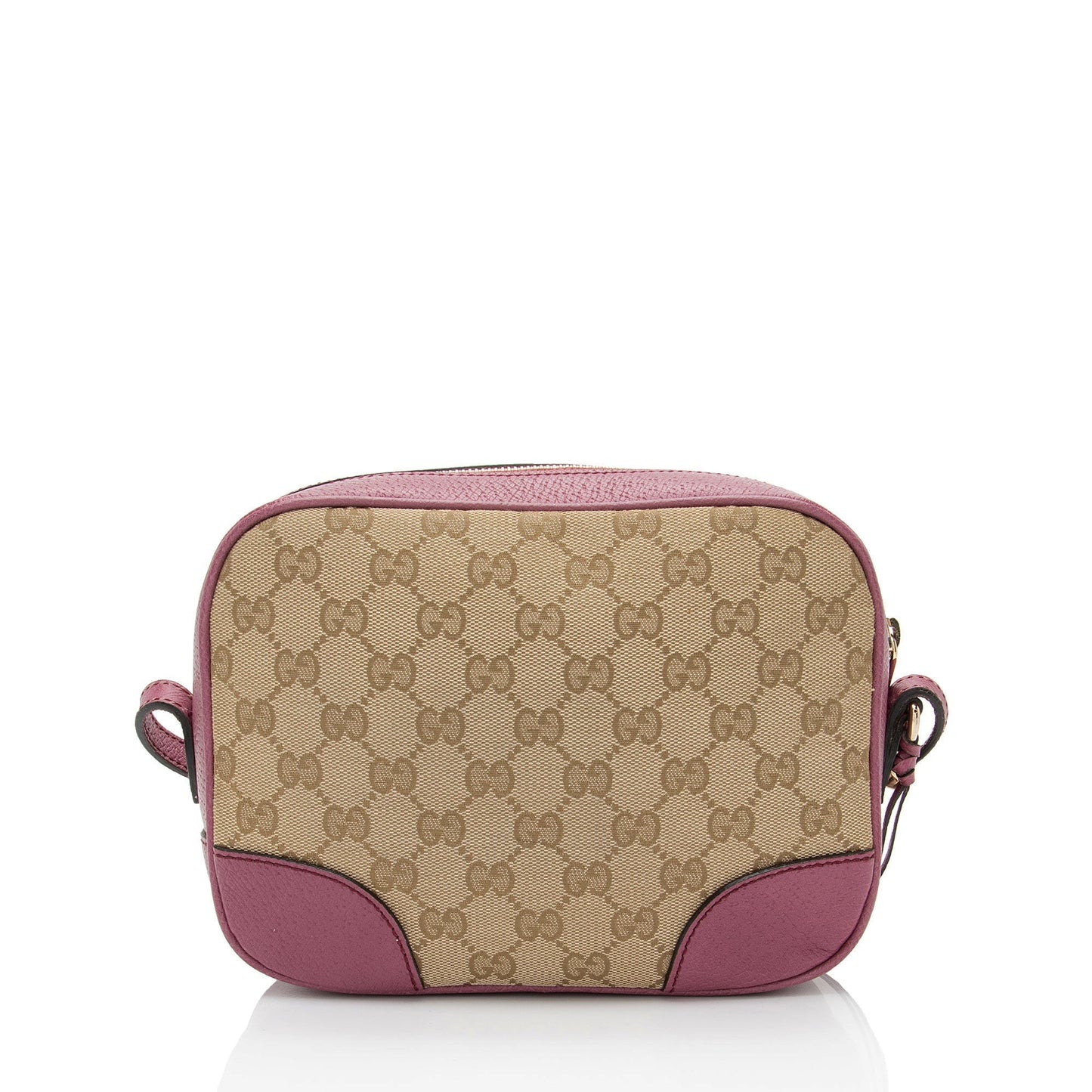 Gucci GG Bree Messenger Leather Canvas Beige Mini Crossbody Bag