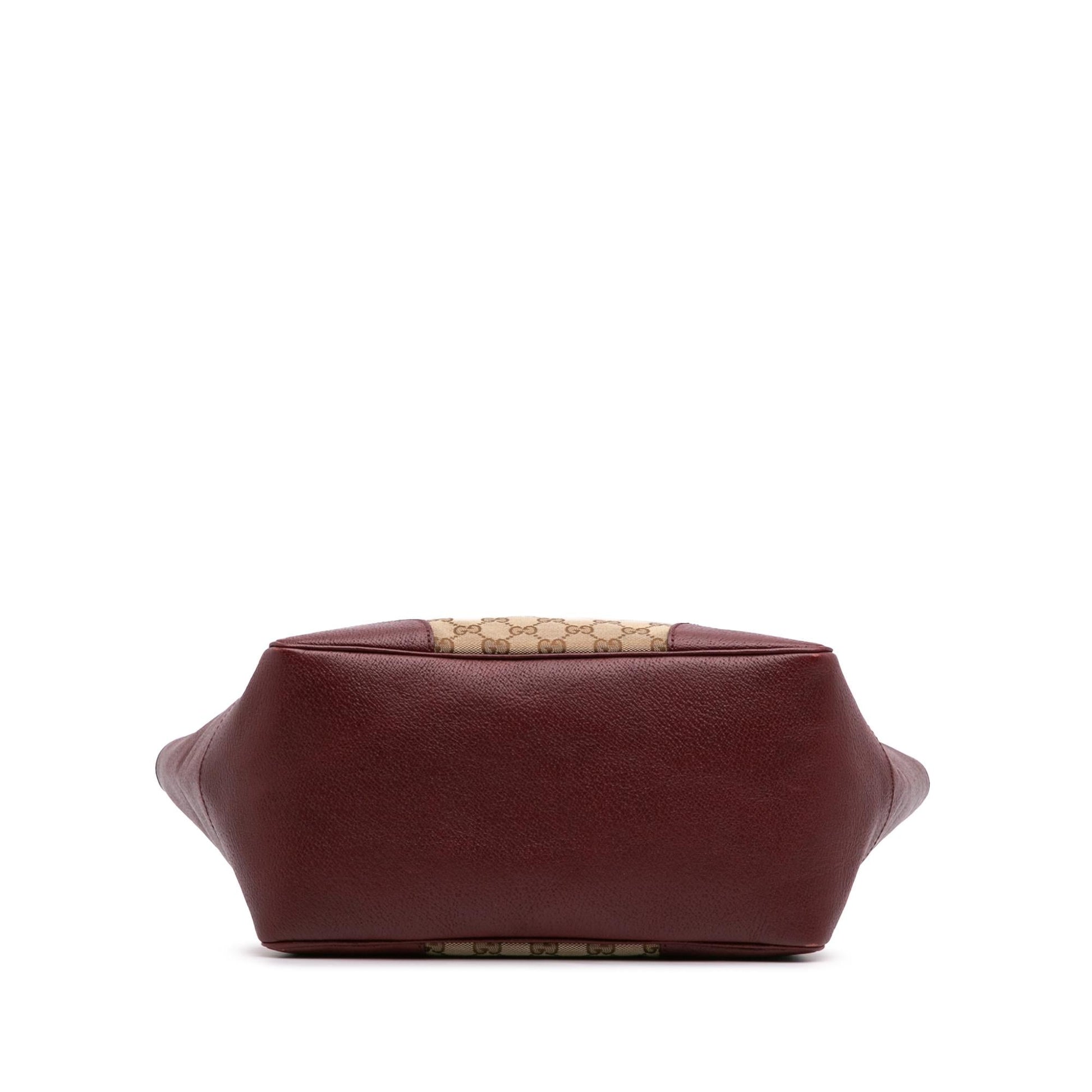 Gucci GG Bree Canvas Calf Brown Tote Bag