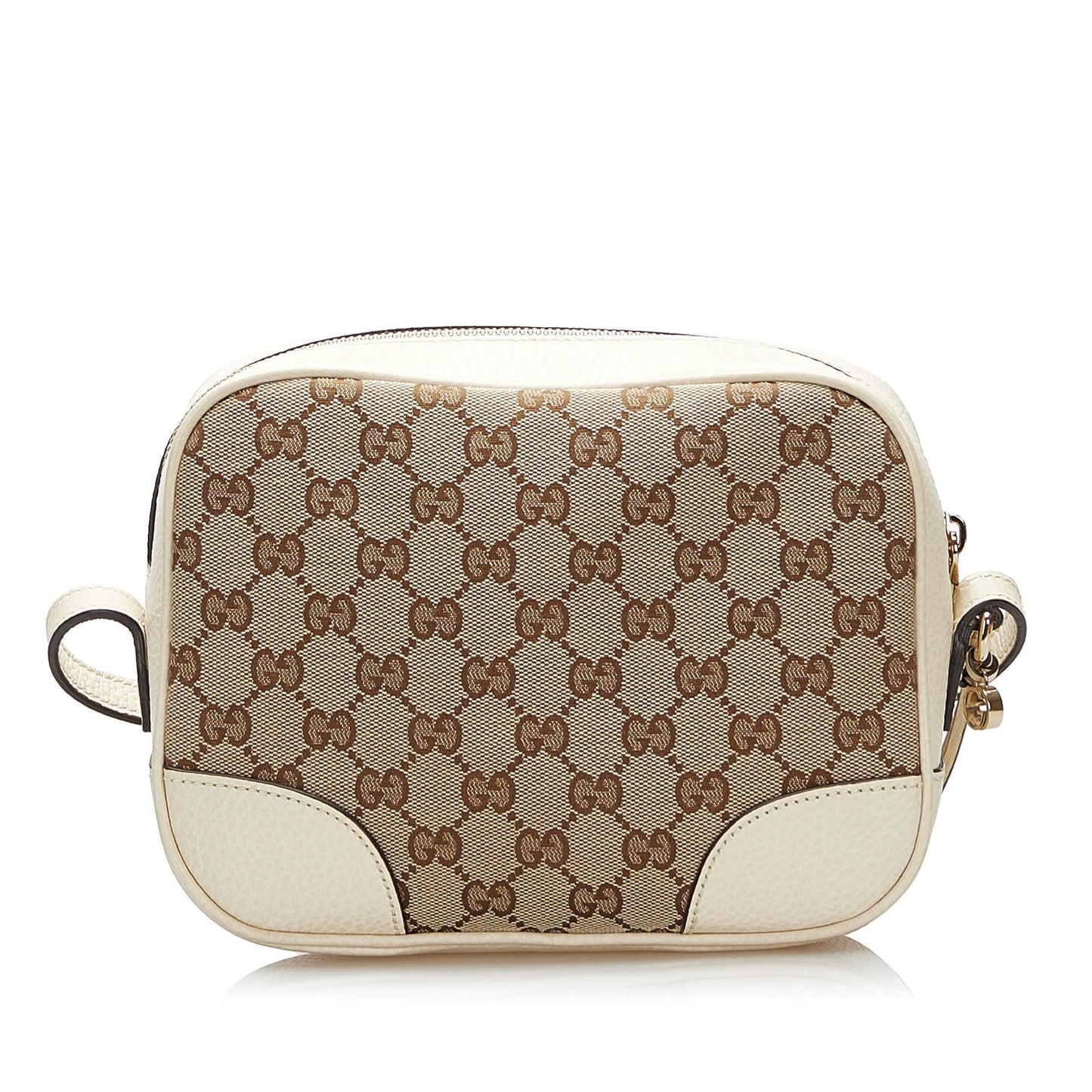 Gucci GG Bree SHG-2hHYld Canvas Calf White Brown Crossbody Bag