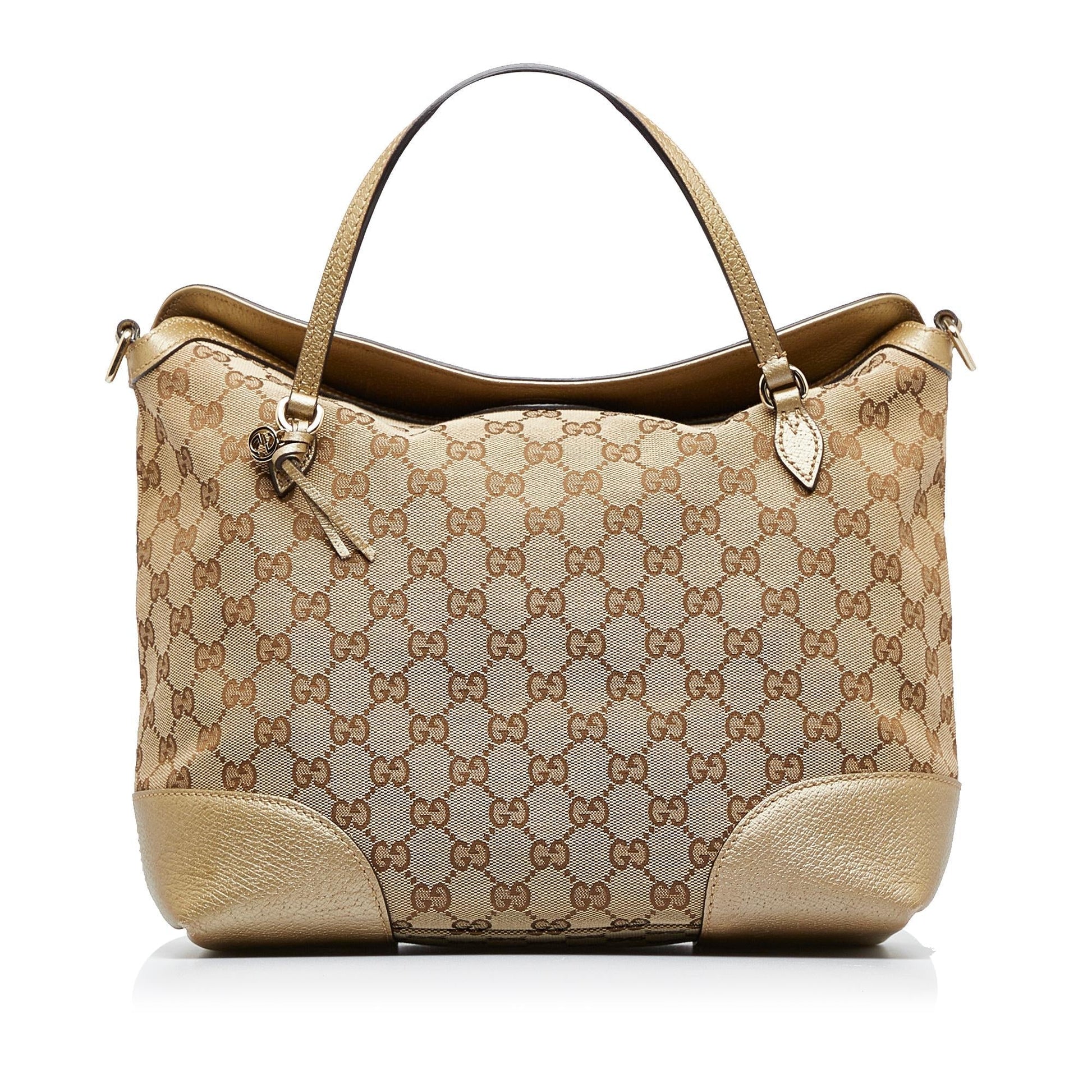 Gucci GG Bree SHG-ZzTLns Canvas Brown Satchel Bag
