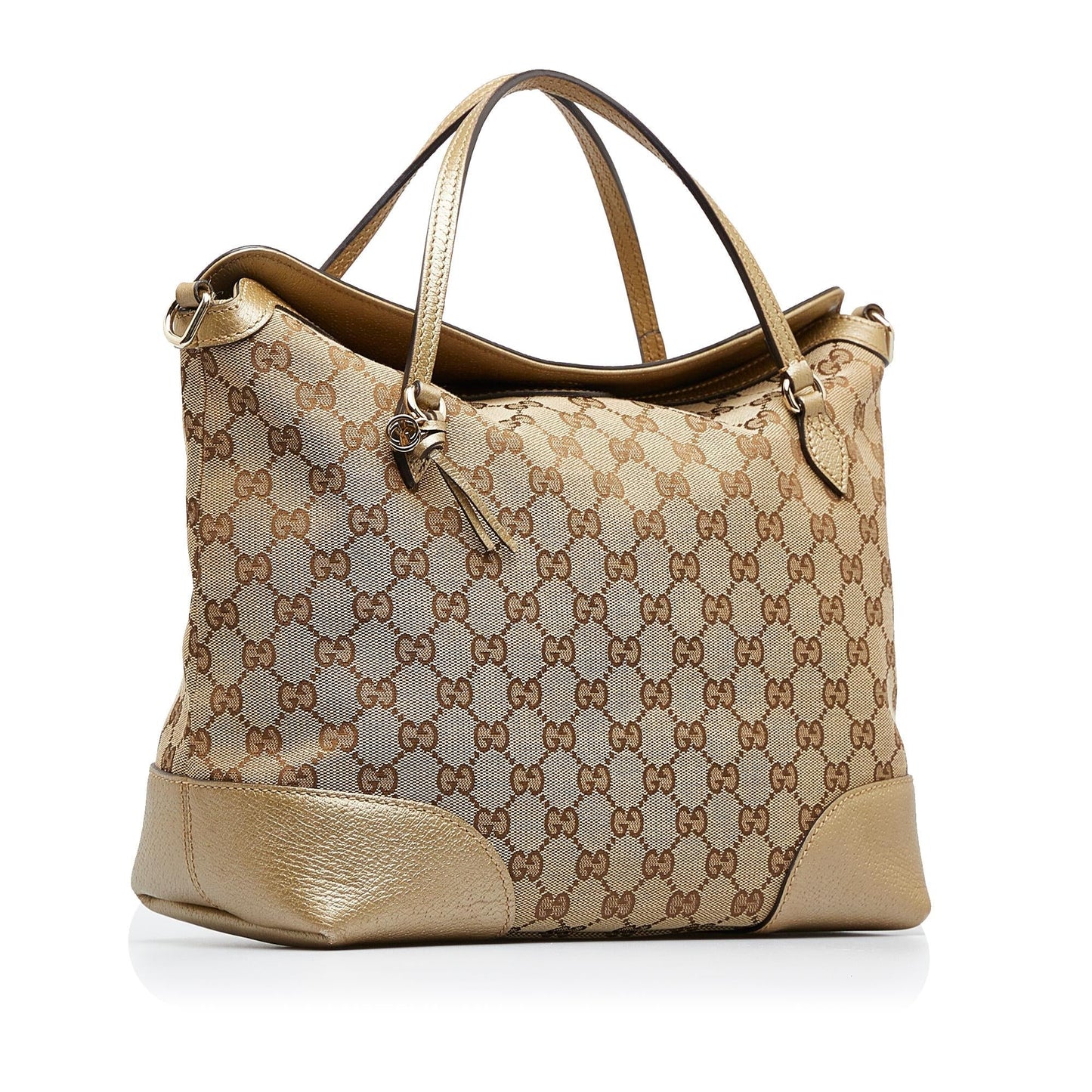 Gucci GG Bree SHG-ZzTLns Canvas Brown Satchel Bag