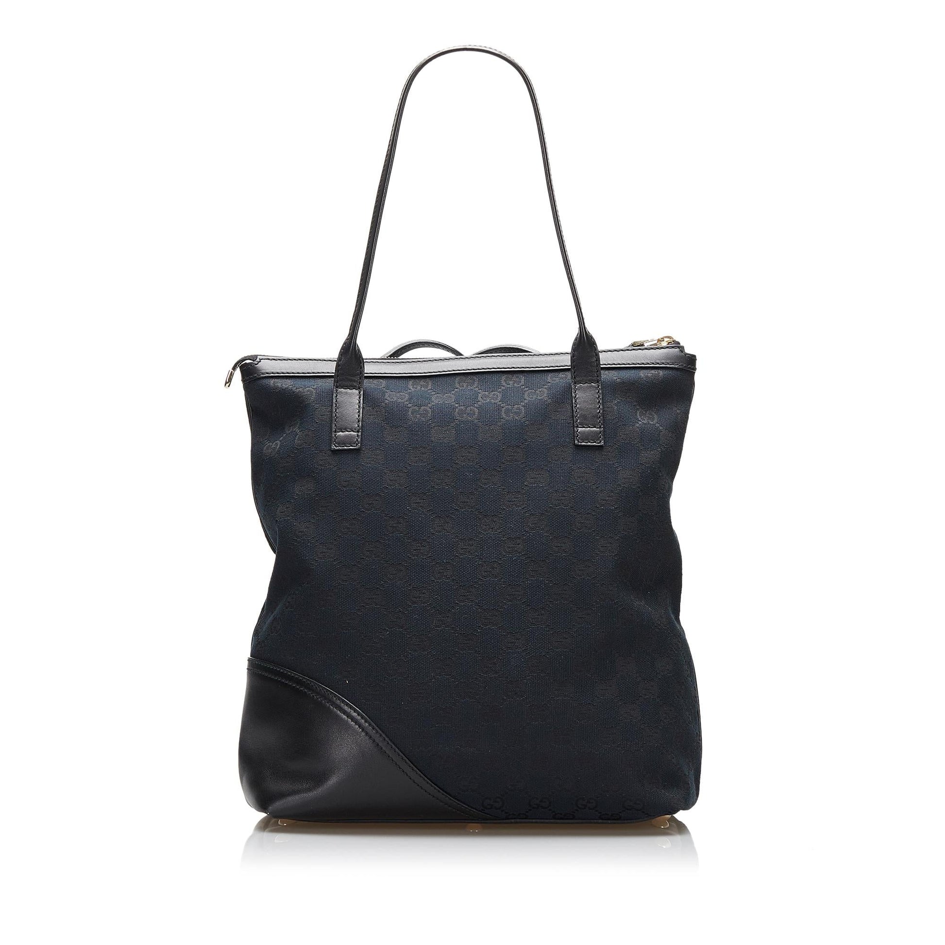 Gucci GG Britt SHG-BflEaN Canvas Blue Tote Bag