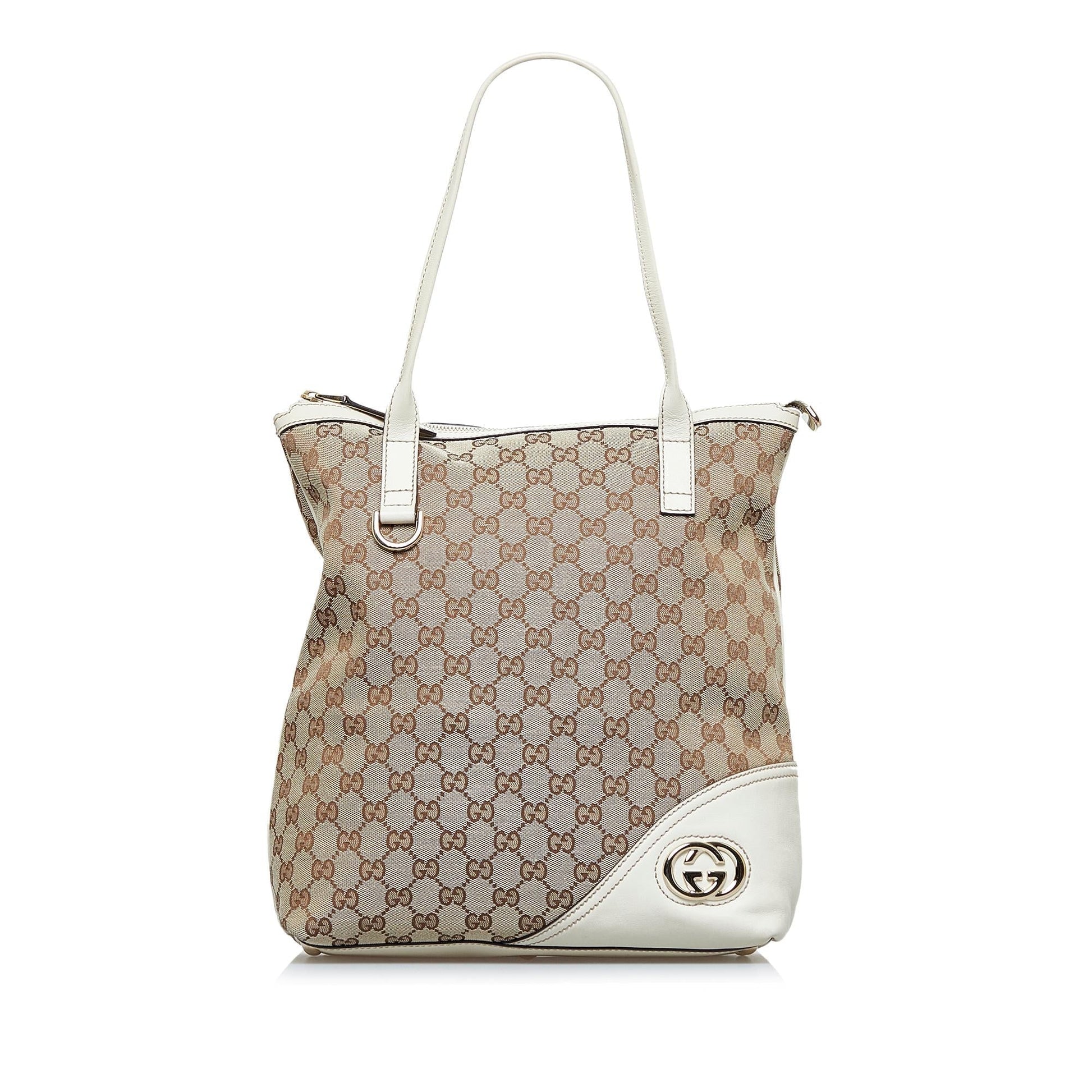 Gucci GG Britt SHG-axmj8C Canvas Brown Tote Bag