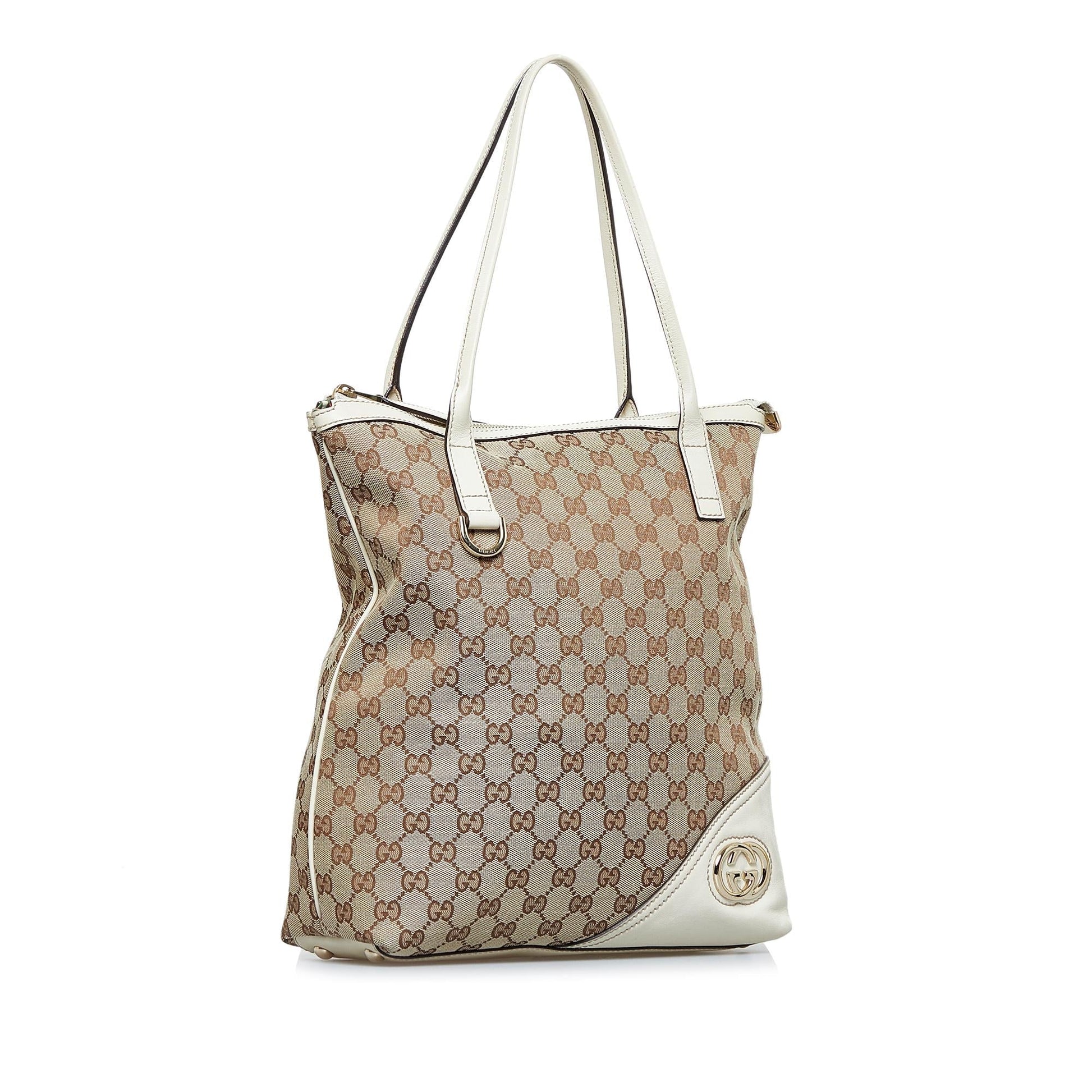 Gucci GG Britt SHG-axmj8C Canvas Brown Tote Bag