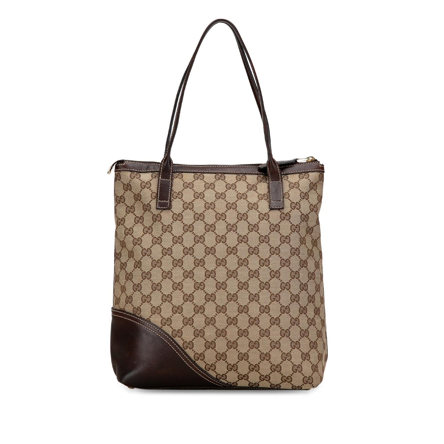 Gucci GG Britt SHG-Iug8NH Canvas Calf Brown Tote Bag