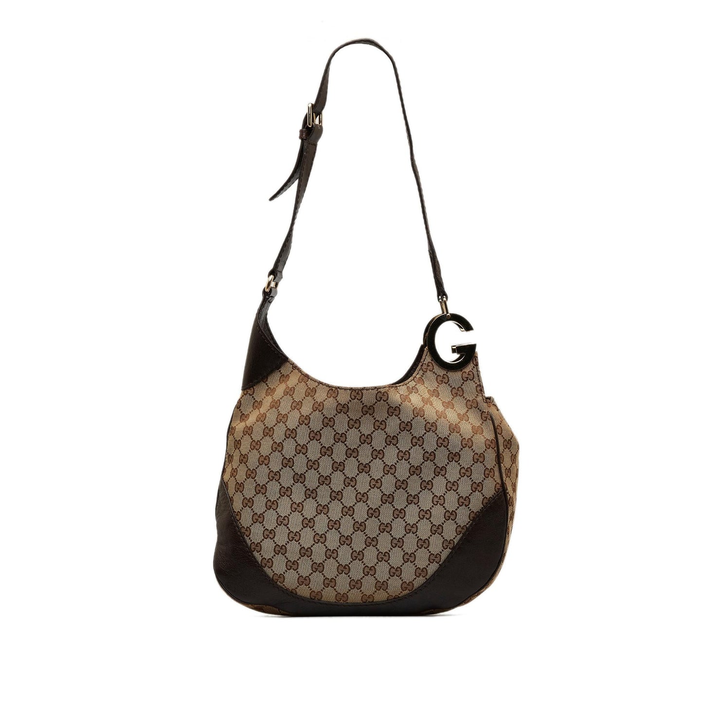 Gucci GG Charlotte SHG-7ZbBnD Canvas Calf Brown Crossbody Bag